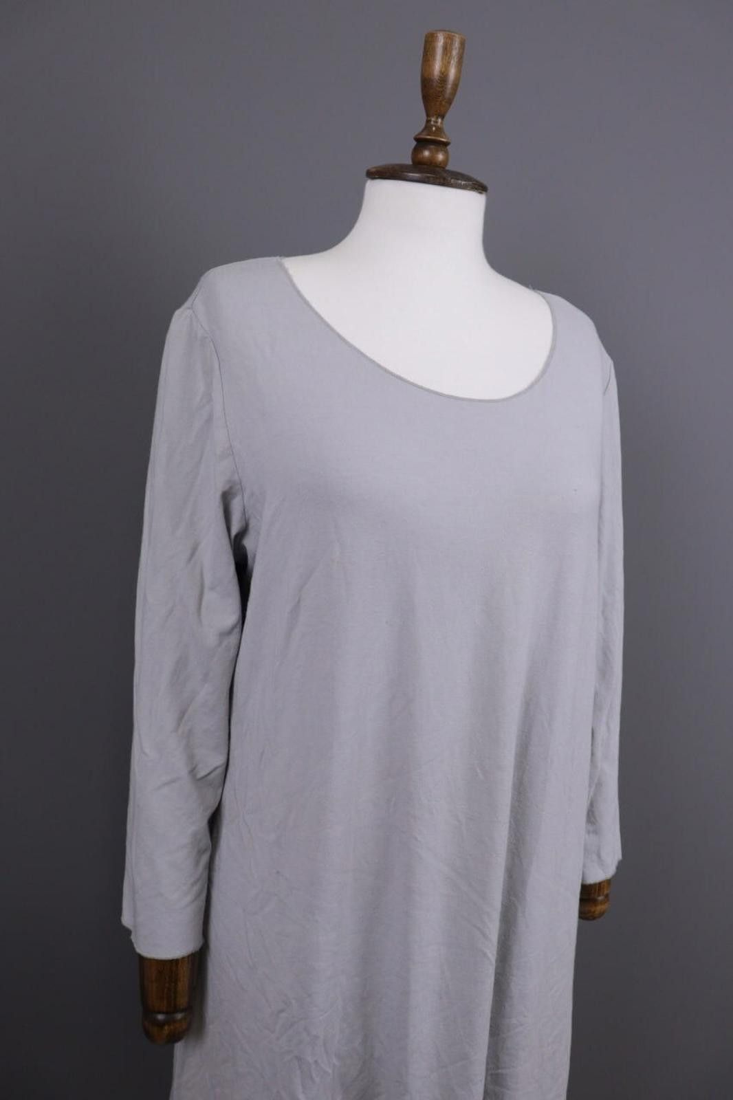 Oscar De La Renta Oska Gray Scoop Neck Relaxed Lagenlook Dress Size 3 Size M / US 6-8 / IT 42-44 - 4 Thumbnail