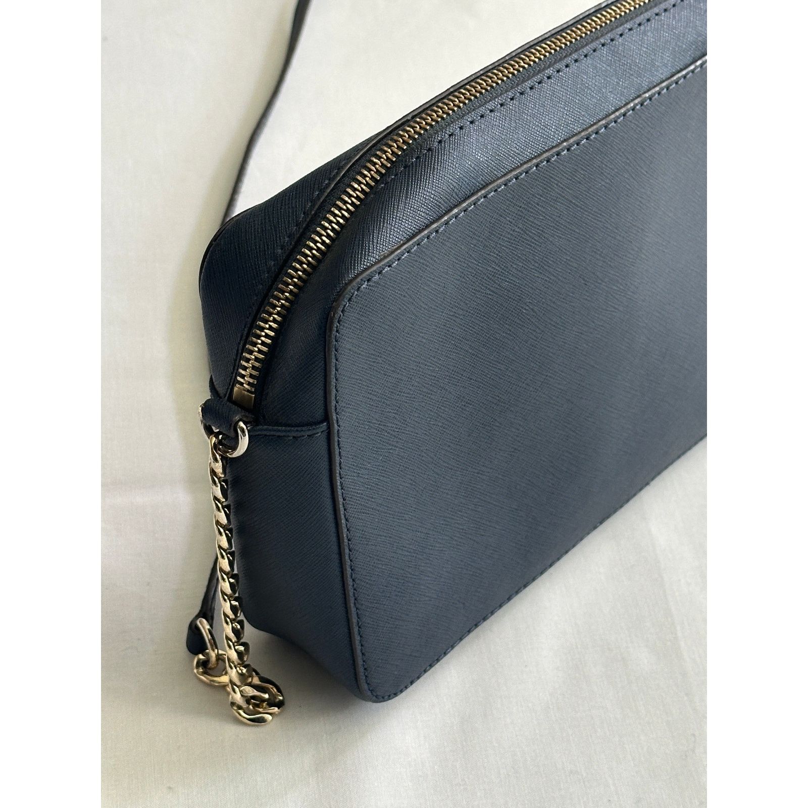 Michael Kors Michael Kors Jet Saffiano Leather Crossbody Bag – Navy Size ONE SIZE - 6 Thumbnail
