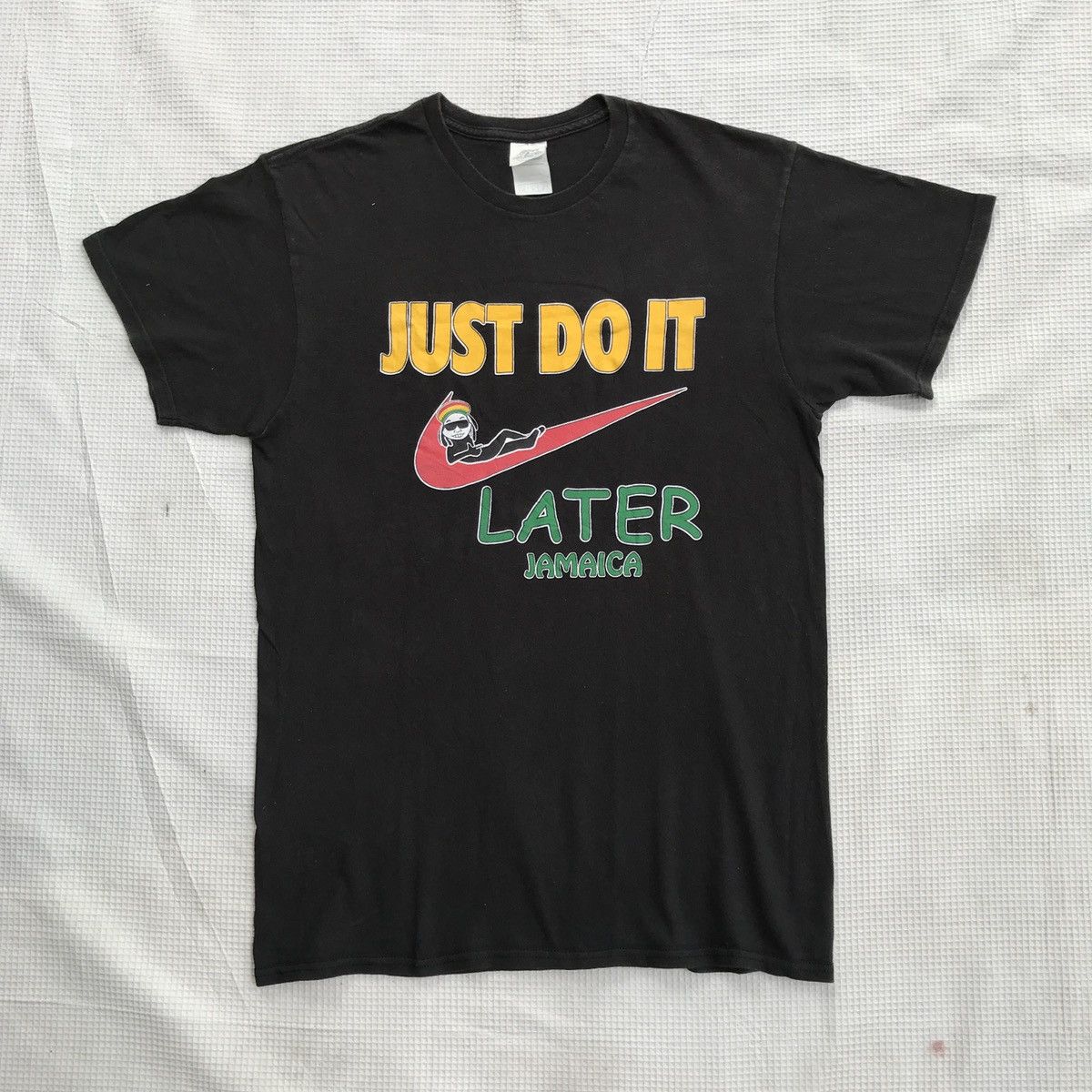 Bob Marley y2k FUNNY T-SHIRT NIKE JUST DO IT LATER JAMAICA Size US M / EU 48-50 / 2 - 1 Thumbnail