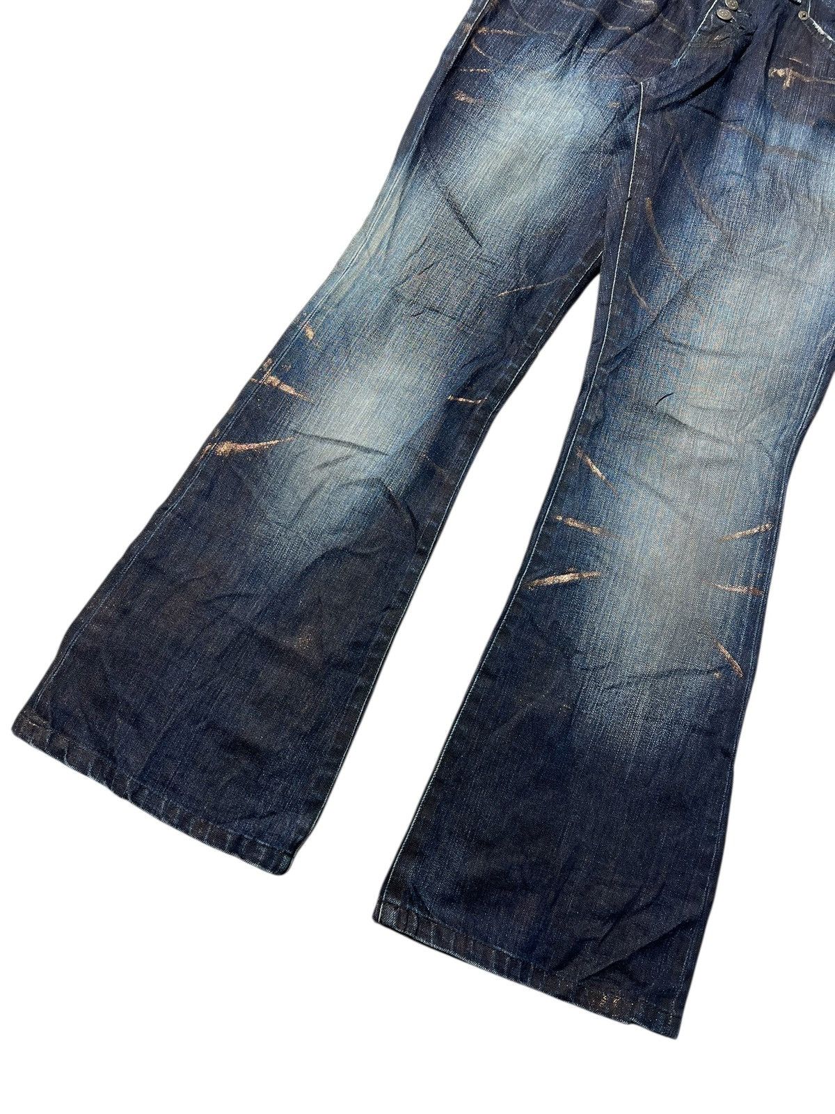 Tornado Mart Tornado Mart Whisker Clawmark Flared Pants Size US 30 / EU 46 - 2 Thumbnail