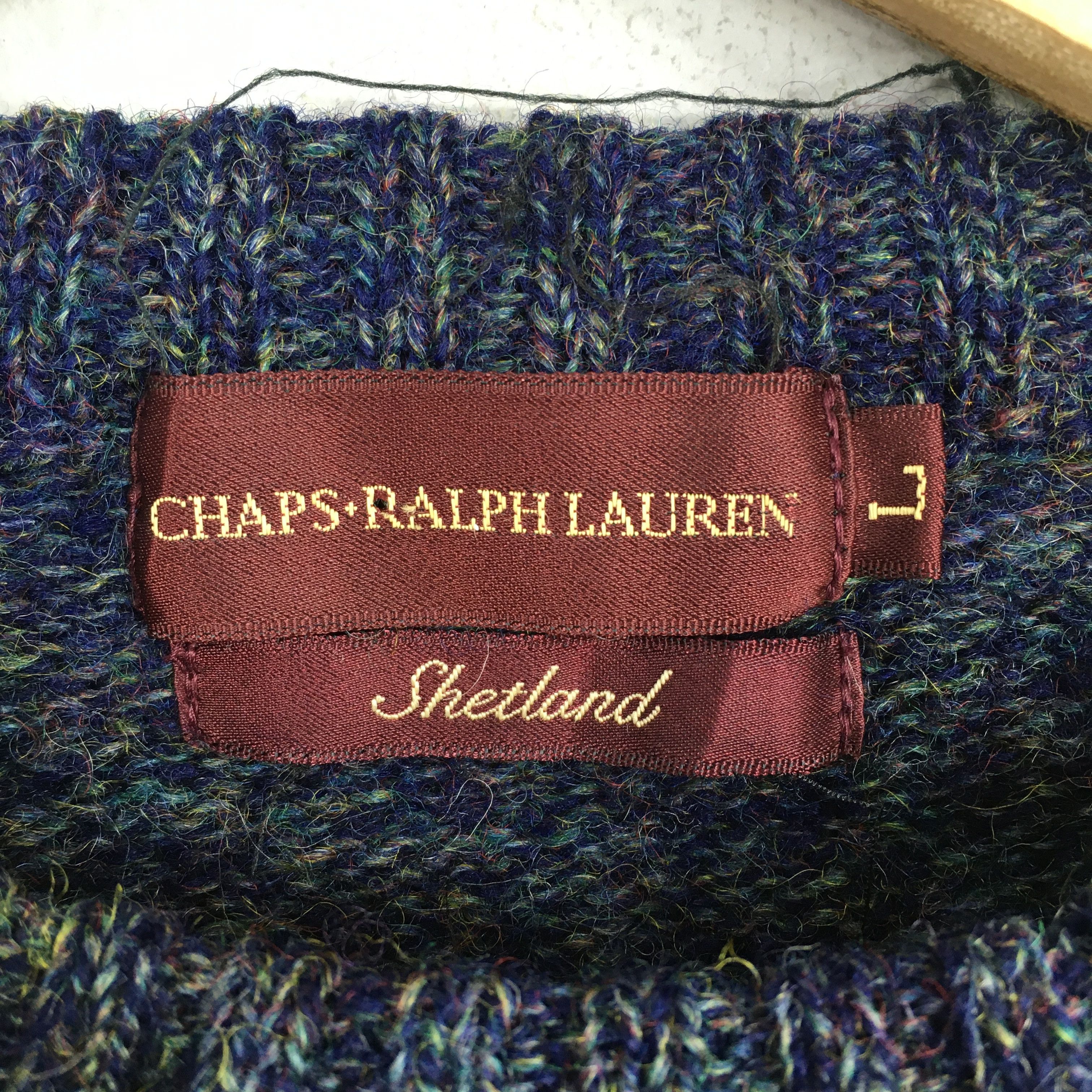 Chaps Ralph Lauren × Polo Ralph Lauren × Ralph Lauren Vintage Chaps Ralph Lauren Knitwear Shetland Crewneck Large Size US M / EU 48-50 / 2 - 4 Thumbnail