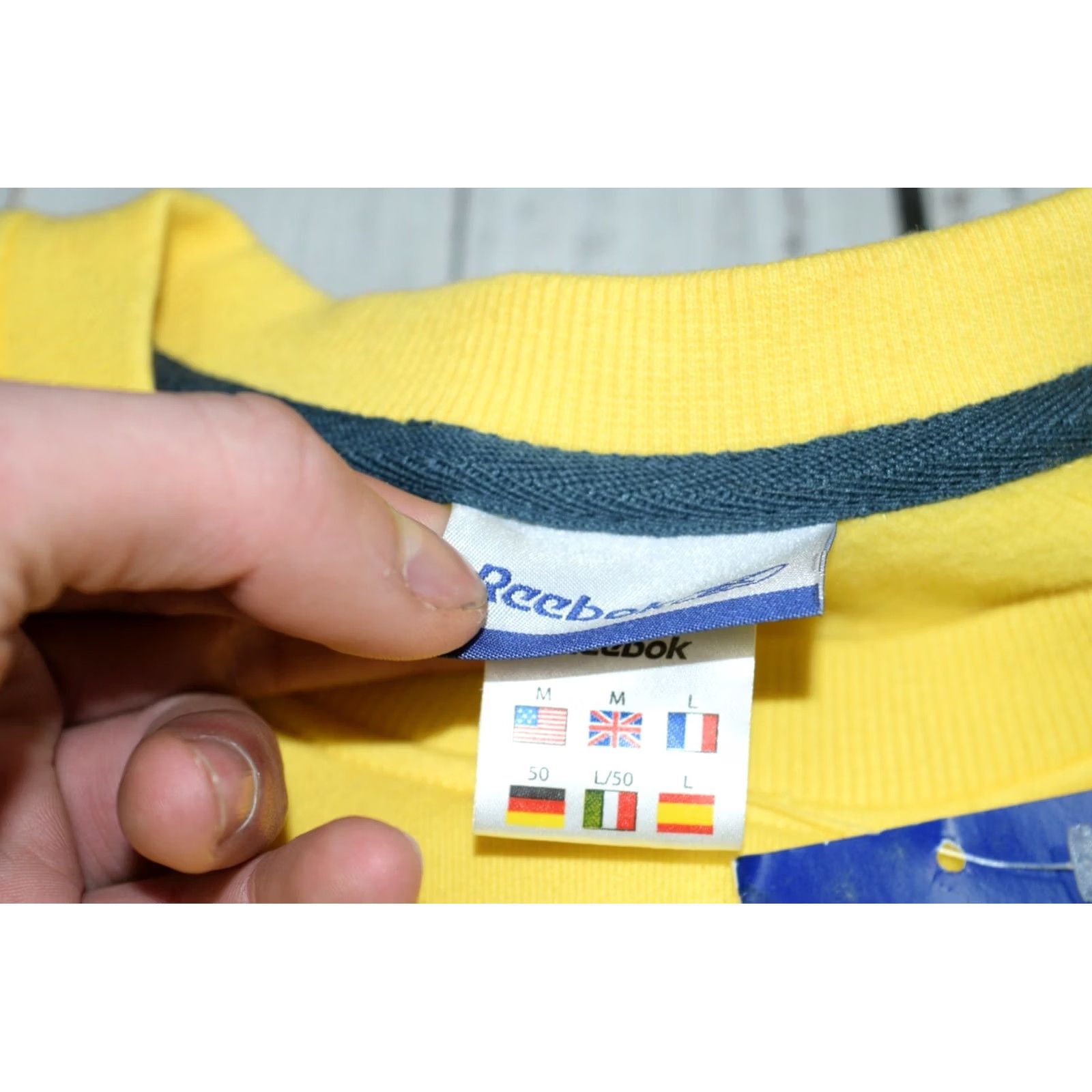 Reebok VINTAGE Reebok Crewneck Sweatshirt Large USA Banana Yellow Sample NWT 2006 Size US L / EU 52-54 / 3 - 6 Thumbnail