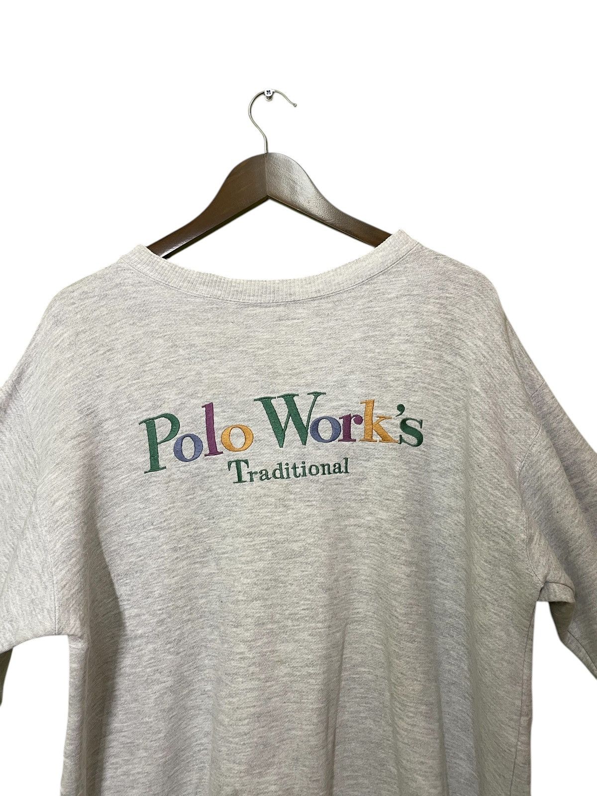 Japanese Brand × Vintage POLO WORKS crewneck embroidered big logo sweatshirt Size US L / EU 52-54 / 3 - 4 Thumbnail
