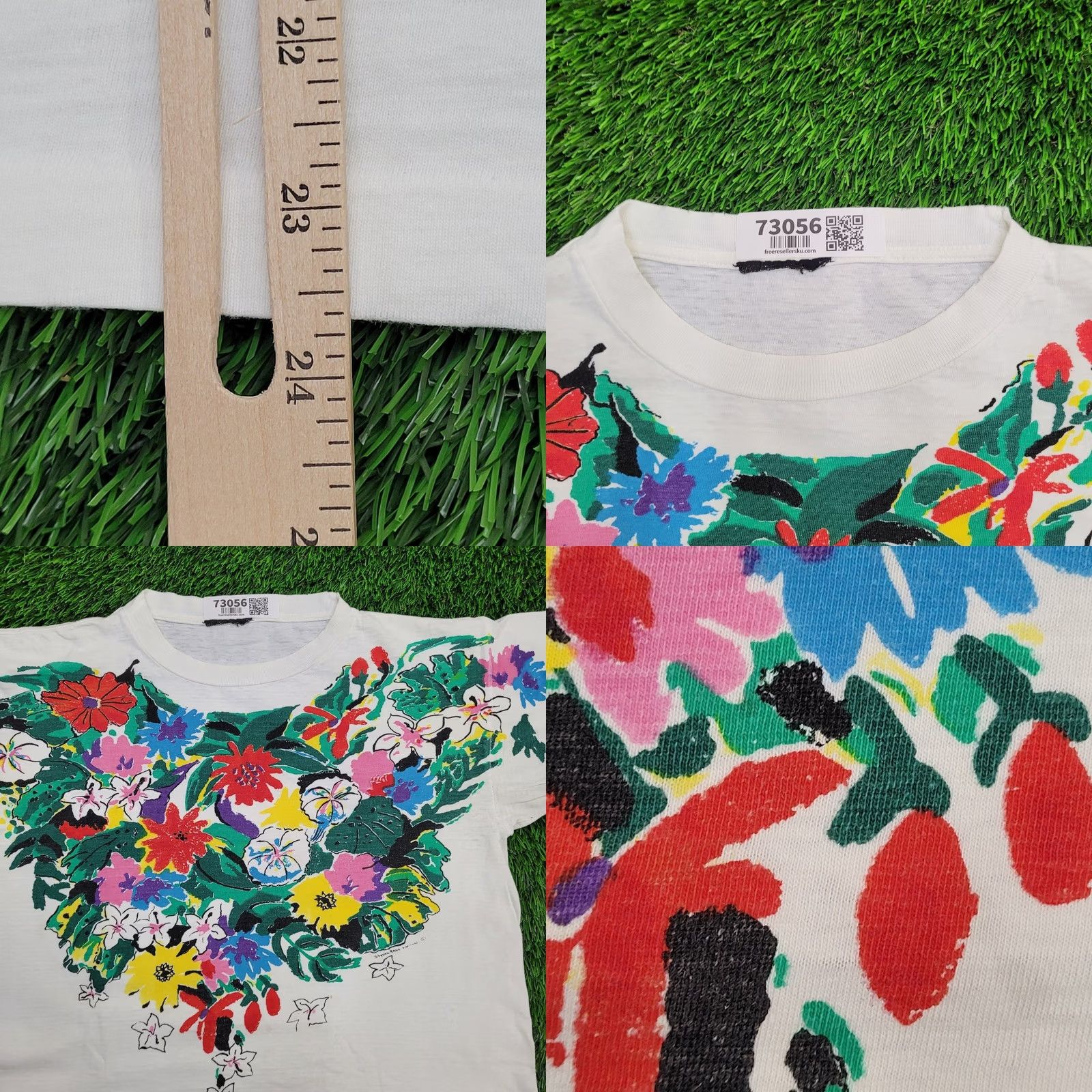 Vintage VINTAGE Flower Shirt Womens Large 20x23 White Size L / US 10 / IT 46 - 9 Thumbnail