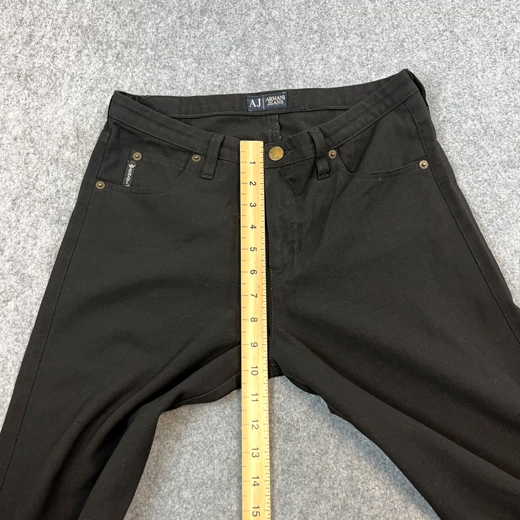 Armani Armani Chino Trousers Womens 10 Black Straight Rise Mid 8.5-10.5in Vintage Italy Casual Workwear Size 32" / US 10 / IT 46 - 5 Thumbnail