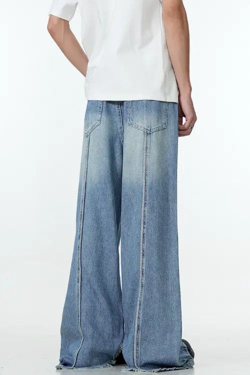 VIBE American style patchwork trendy straight loose retro jeans Size US 32 / EU 48 - 5 Thumbnail