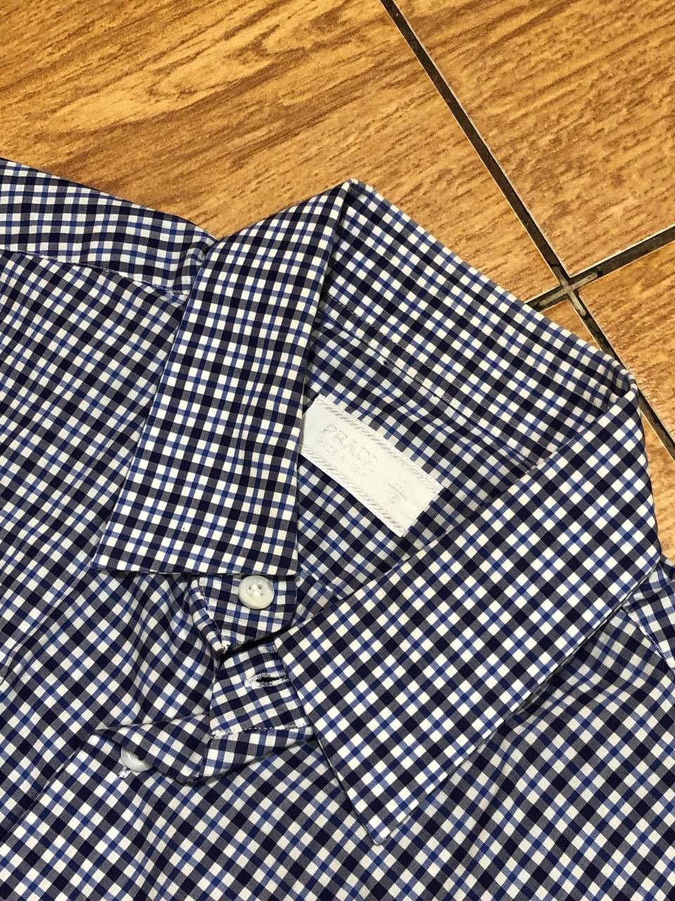 Prada PRADA Gingham Check Long Sleeve Shirt Size US L / EU 52-54 / 3 - 8 Thumbnail