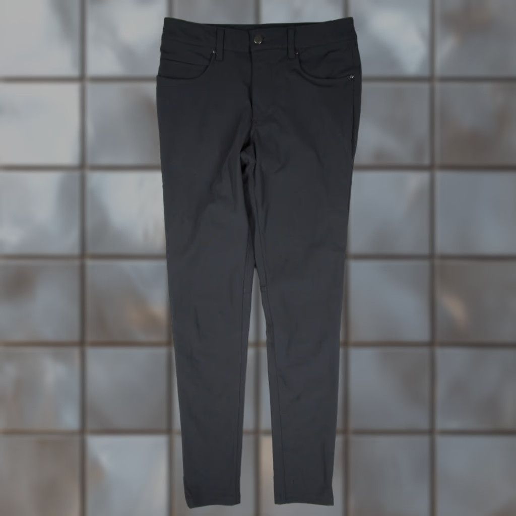 Lululemon Lululemon Pants Mens 28 Gray ABC Skinny Chino Travel Casual Flat Front 5-Pocket Slim Tapered Inseam 31 - 28x31 - Modern Logo Style Size US 28 / EU 44 - 1 Thumbnail