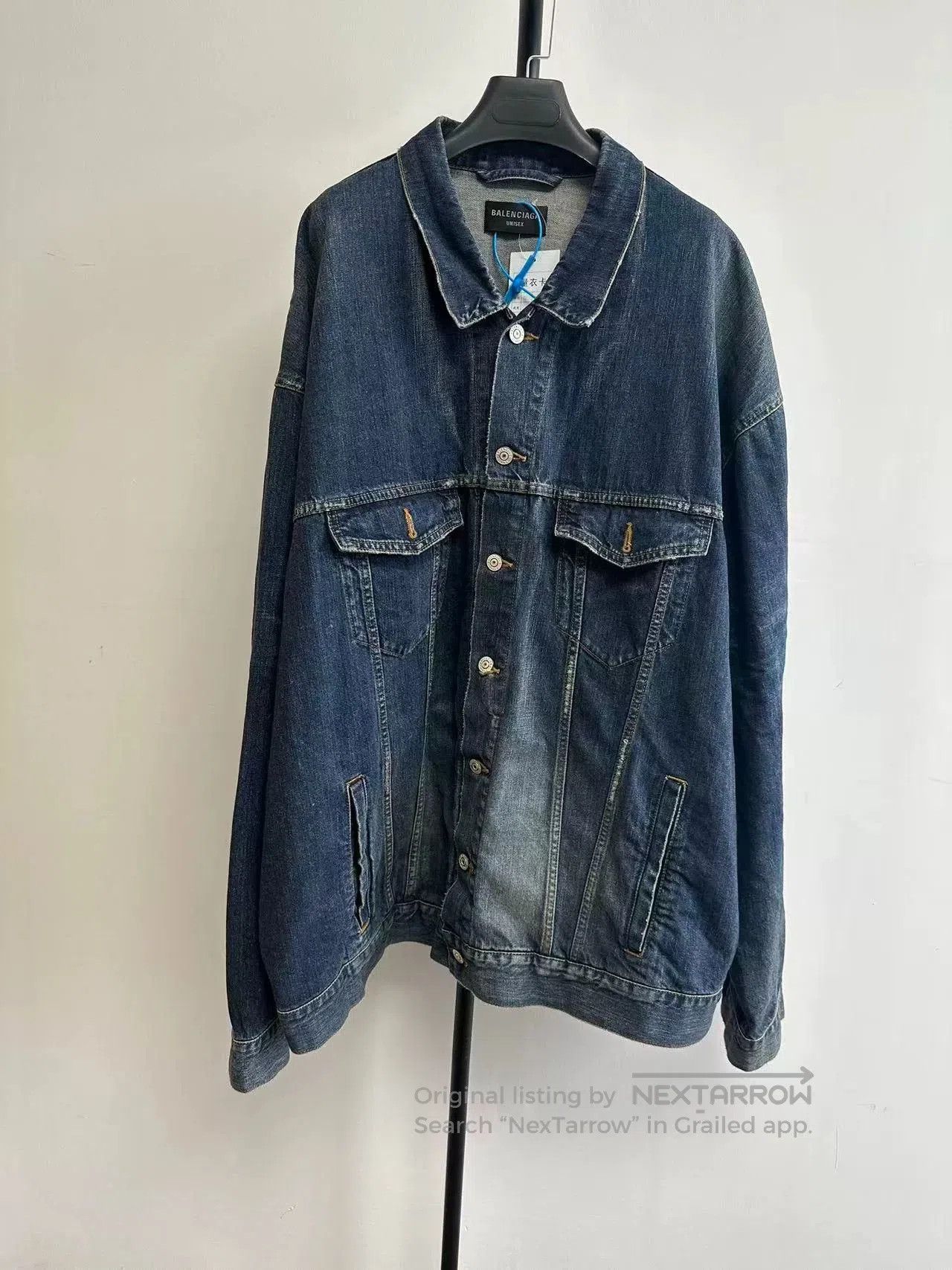 Balenciaga Balenciaga Washed Lapel Single-Breasted Oversized Jacket. Size US XL / EU 56 / 4 - 1 Thumbnail