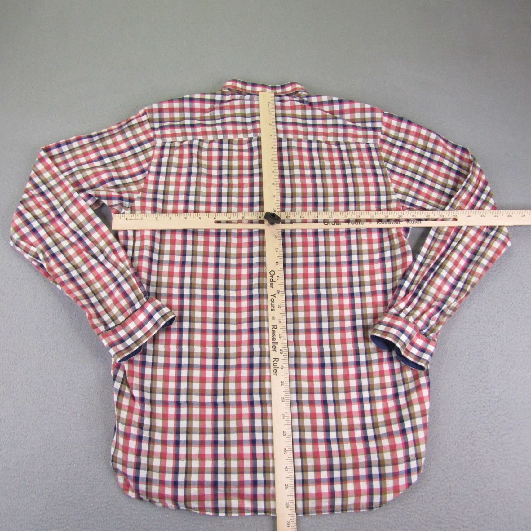 Pinko ALLEN SOLLY Plaid Shirt Button-Up Long Sleeve Casual Large 40 Pink Mens Size US L / EU 52-54 / 3 - 5 Thumbnail