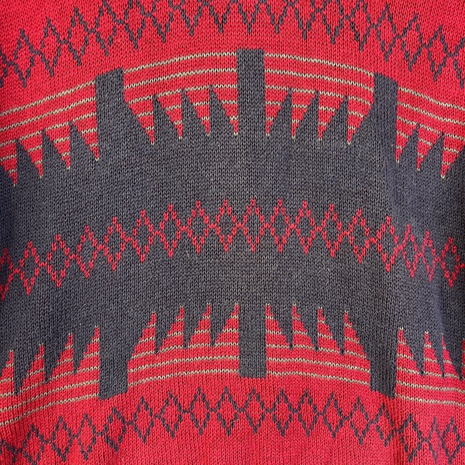 Other Antigua Sweater Vintage Men's Large Cotton Red Graphic Retro Size US L / EU 52-54 / 3 - 3 Thumbnail