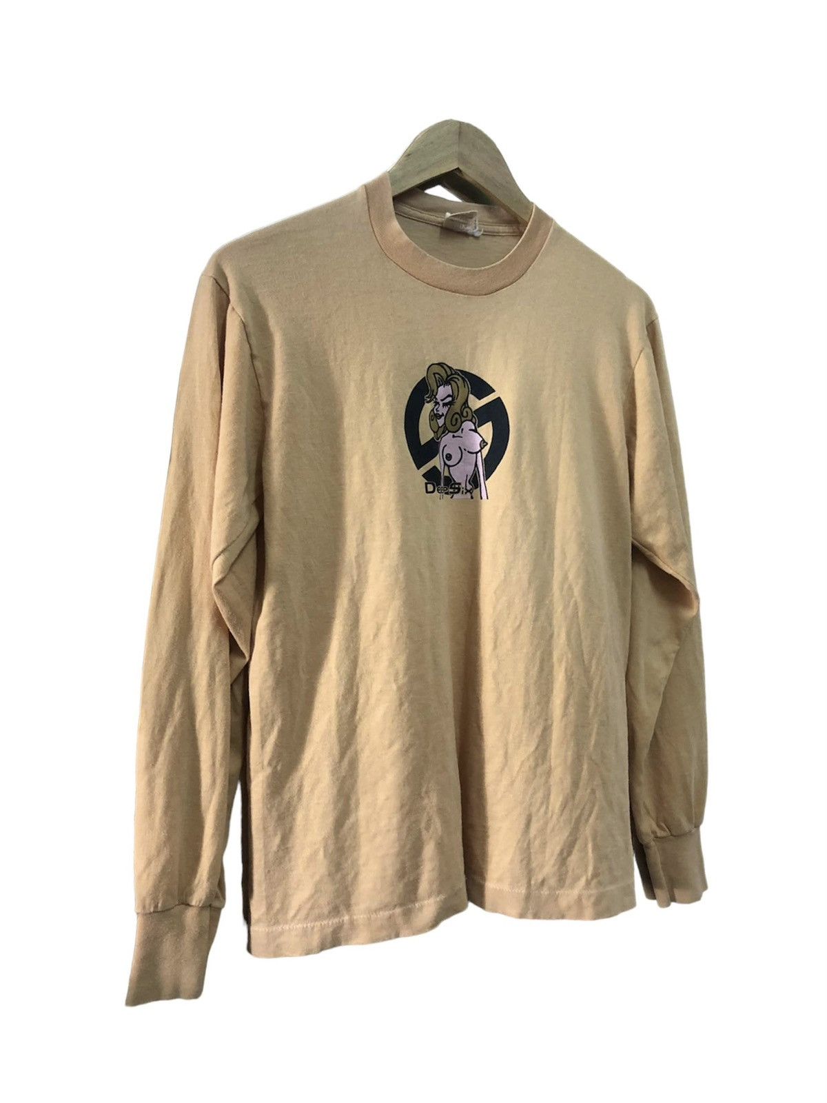 Hook-Ups Vintage 80’s Deepsix Naked Skateboard Not Hook-Ups Shirt Size US S / EU 44-46 / 1 - 3 Thumbnail