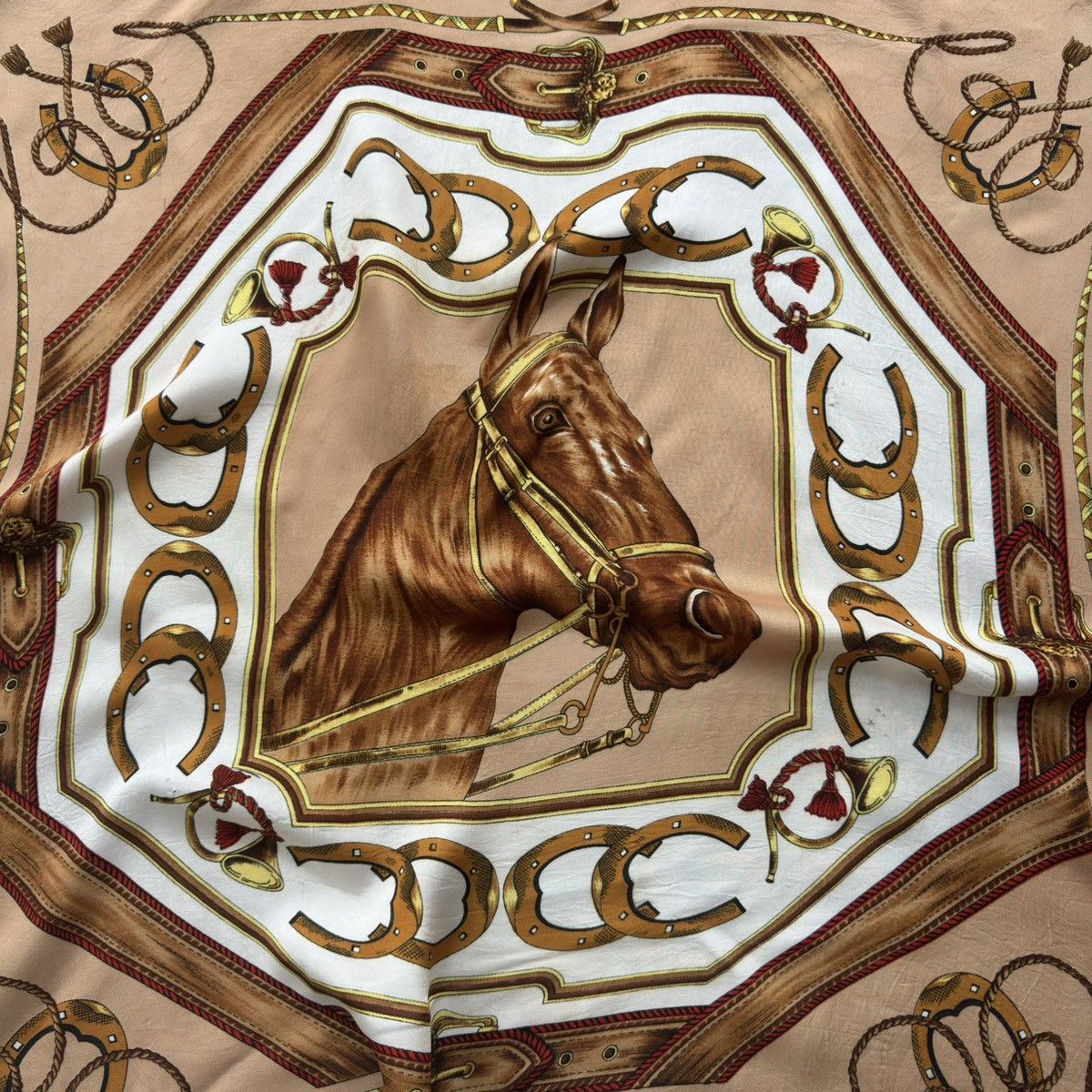 Hysteric Glamour × Vintage Italian Vintage Horse Head Silk Scarf Size ONE SIZE - 5 Thumbnail