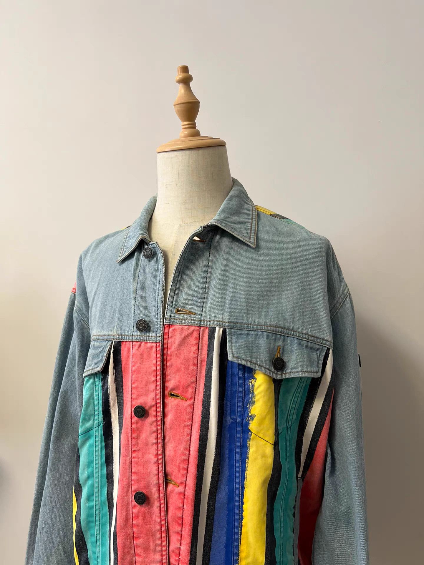 Tommy Hilfiger Tommy Hilfiger Color Block Denim Jacket K9 Size US M / EU 48-50 / 2 - 3 Thumbnail