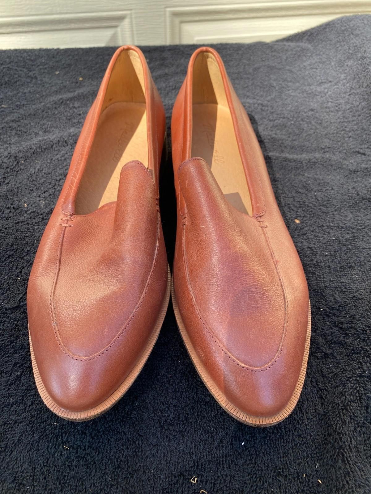 Madewell MADEWELL The Frances Leather Pointed Toe Loafers SZ. 9 (S617 Size US 9 / IT 39 - 1 Thumbnail