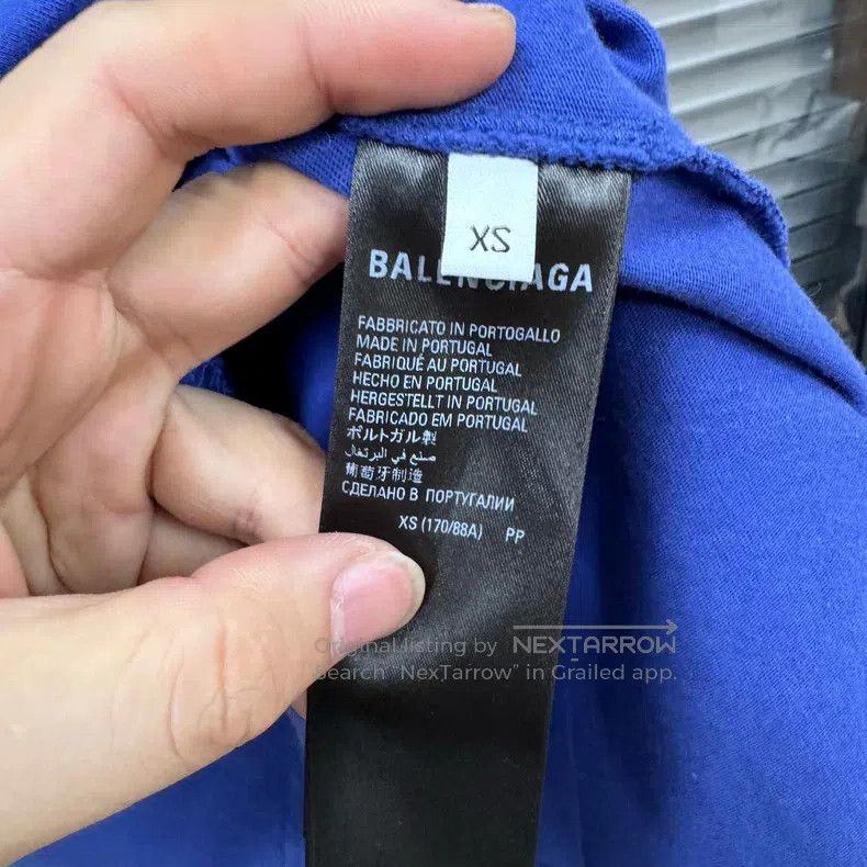 Balenciaga Balenciaga Dark Blue Coke Wave Lettering Size US XS / EU 42 / 0 - 5 Thumbnail