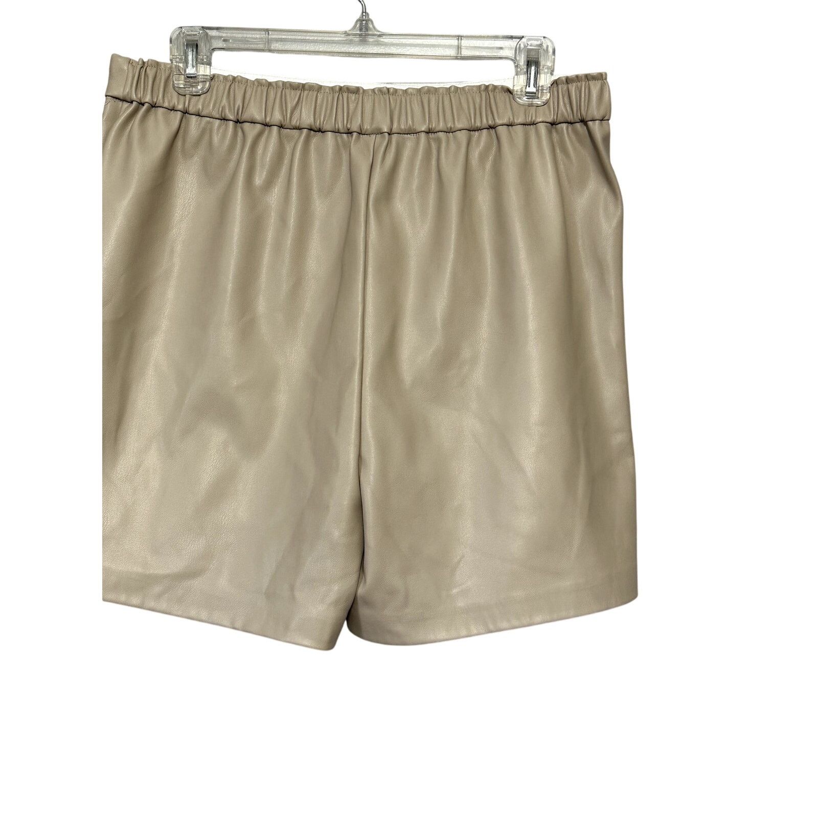 Other Halogen Faux Leather Shorts High Waisted Side Pockets Tan M Size 30" / US 8 / IT 44 - 6 Thumbnail