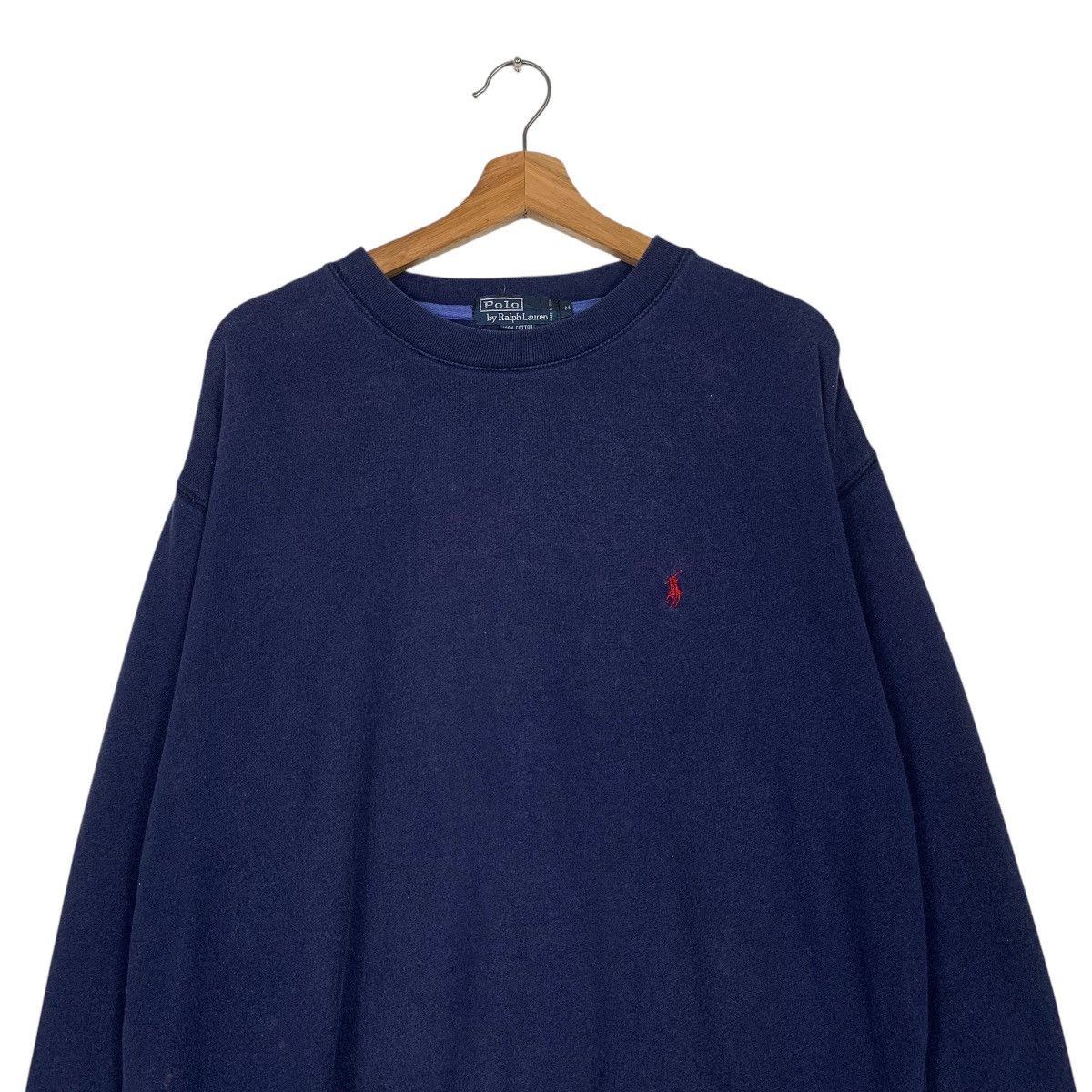 Polo Ralph Lauren Vintage Polo Ralph Lauren Navy Crewneck Sweatshirt Size US M / EU 48-50 / 2 - 2 Thumbnail