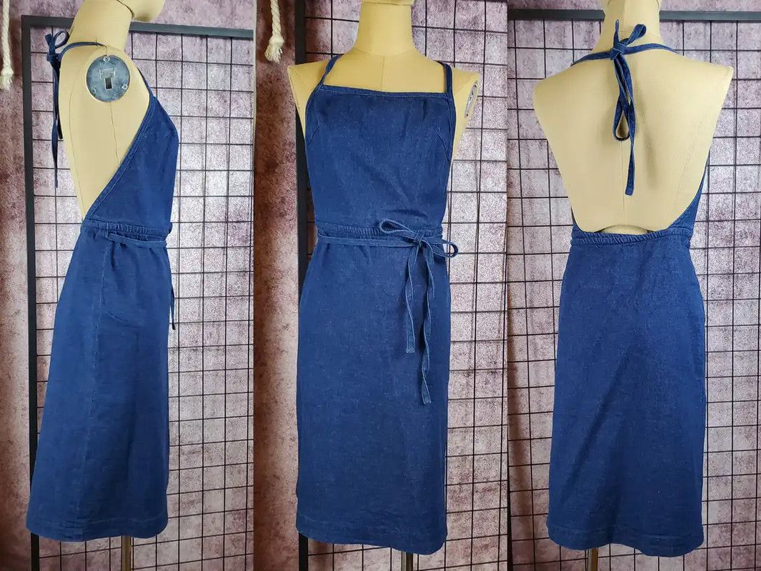 Burberry Burberry Irregular Hem Blue Cotton Dress Size S / US 4 / IT 40 - 1 Thumbnail