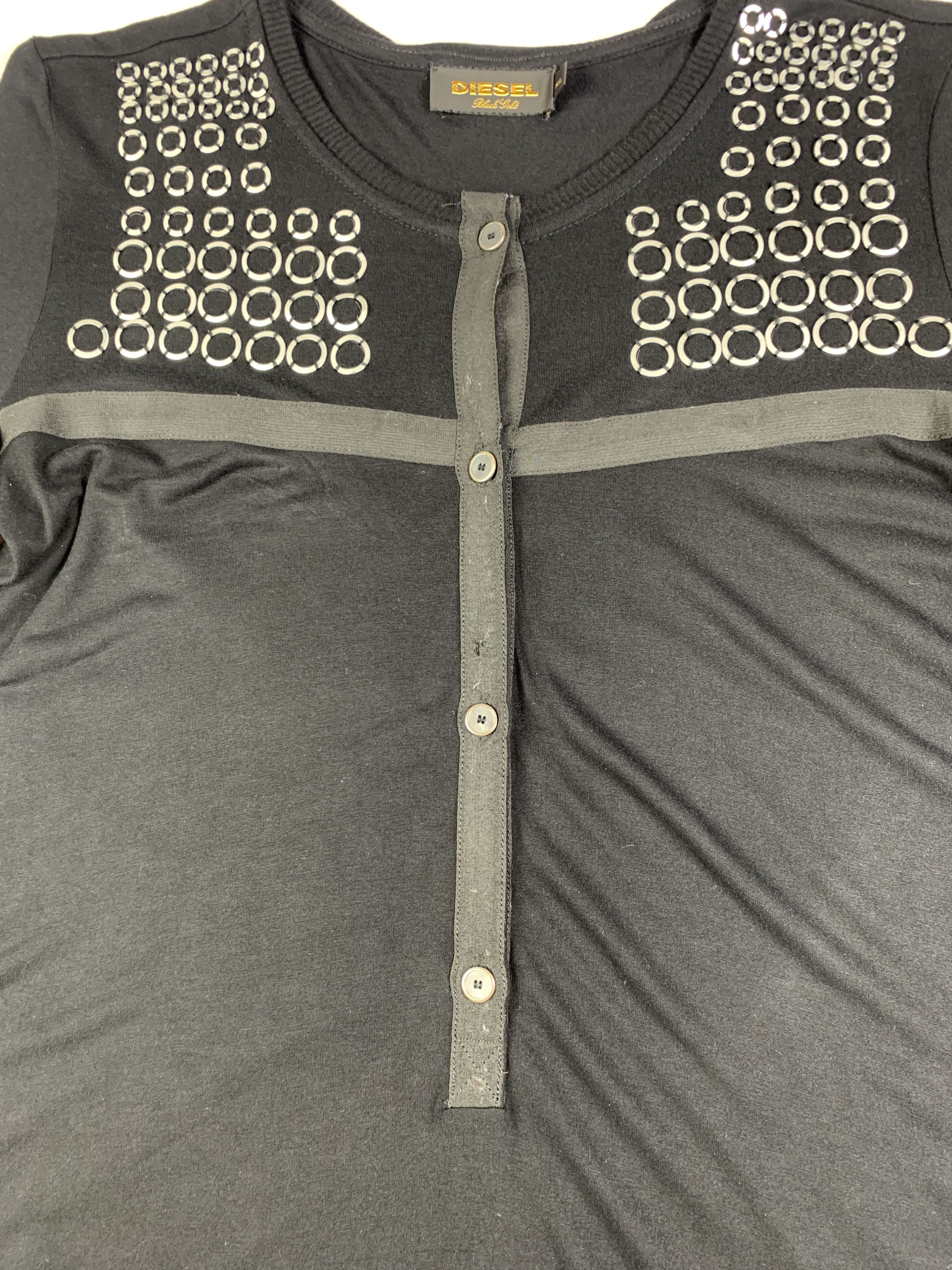 Diesel Black Gold Diesel Black Gold Cross Lace Viscose Blouse (Fit M) Size M / US 6-8 / IT 42-44 - 7 Thumbnail