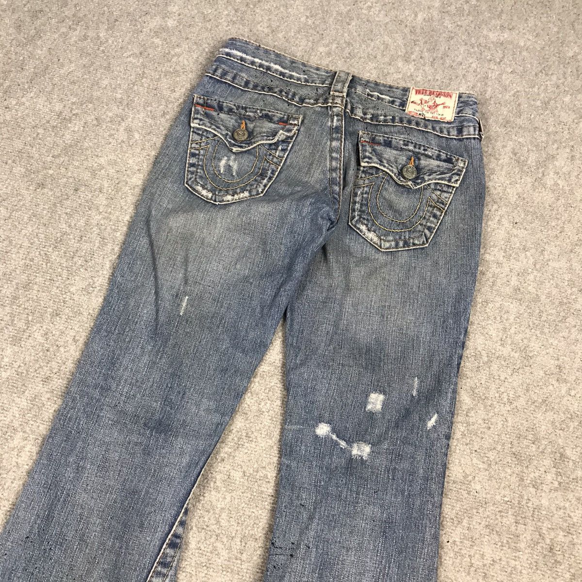 Japanese Brand FLARE TRUE RELIGION BOOT CUT DENIM DISTRESSED DENIM PANTS Size 26" / US 2 / IT 38 - 11 Thumbnail
