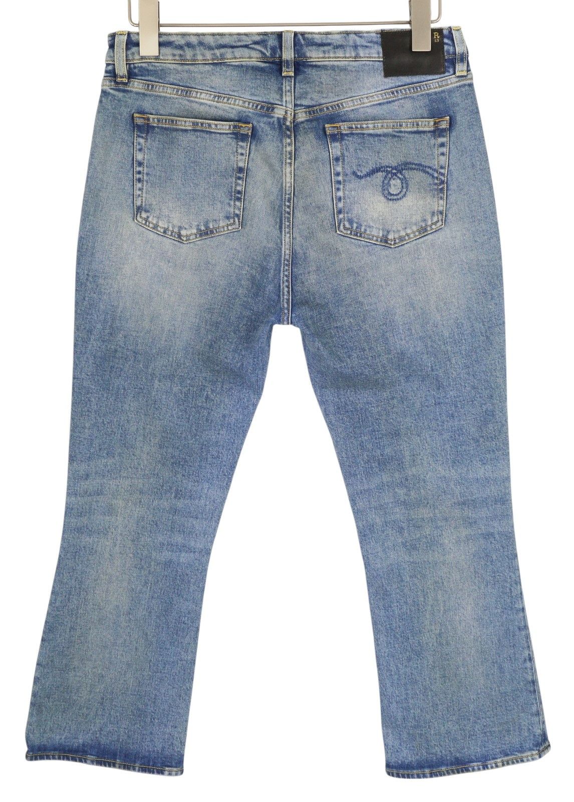 R13 KICK 31 Jasper Stretch Ankle Washed Faded Blue 85437 Size 31" - 4 Thumbnail