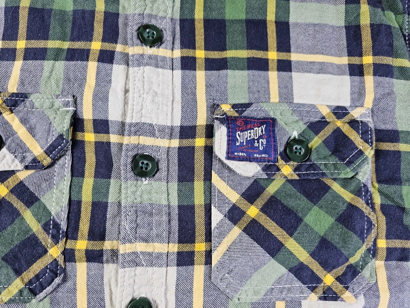Superdry Superdry Lumberjack Twill Plaid Shirt Men M Navy Green Size US M / EU 48-50 / 2 - 10 Thumbnail