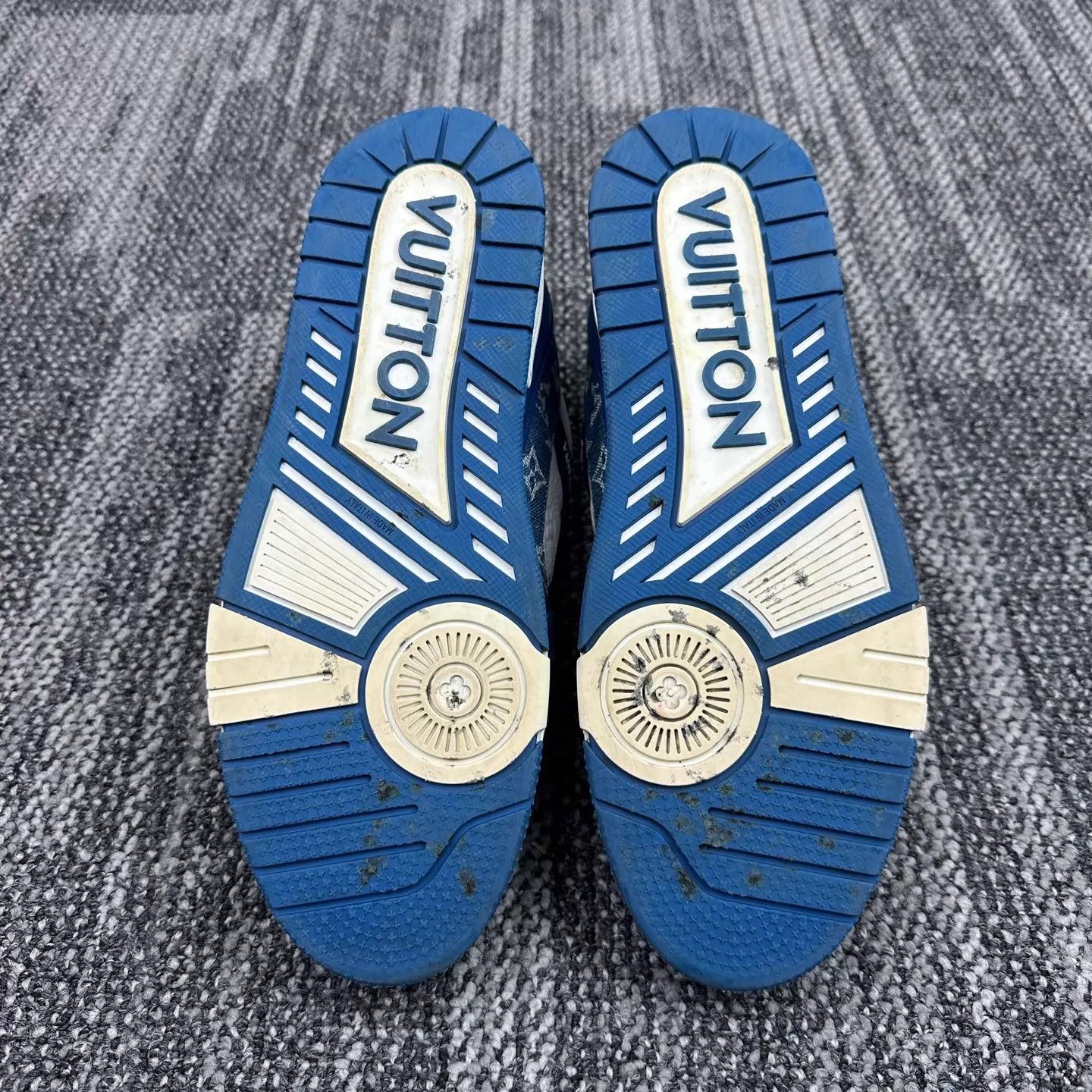 Louis Vuitton Louis Vuitton Trainer Blue White Denim 43.5 Near Mint Size US 10.5 / EU 43-44 - 6 Thumbnail