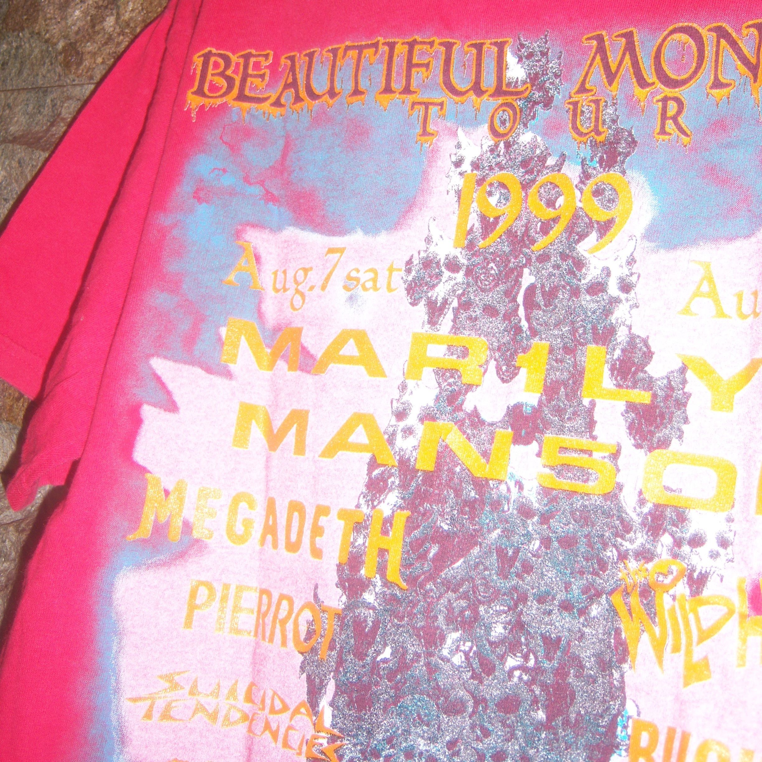 Band Tees × Vintage 1999 Beautiful Monster Marilyn Manson Megadeth Vintage Size US M / EU 48-50 / 2 - 8 Thumbnail