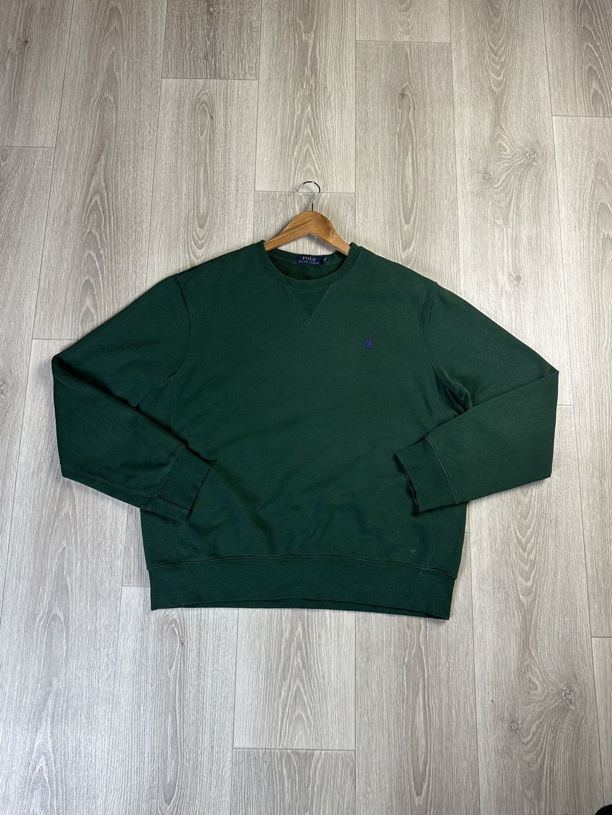 Polo Ralph Lauren × Vintage Vintage Polo Ralph Lauren Green Sweatshirt Size L Size US L / EU 52-54 / 3 - 4 Thumbnail