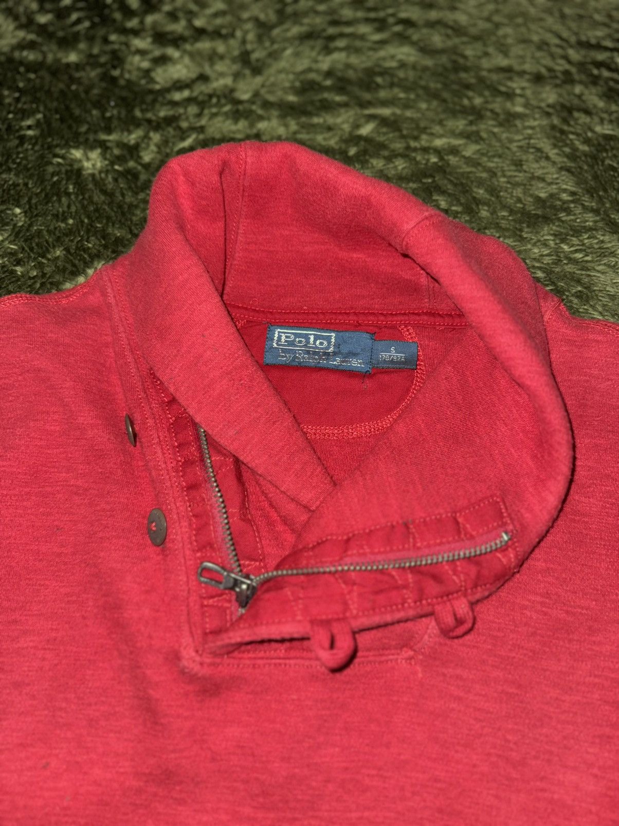 Polo Ralph Lauren [S] Polo Ralph Lauren Shawl Collar Button-Up Knit Red Size US S / EU 44-46 / 1 - 4 Thumbnail