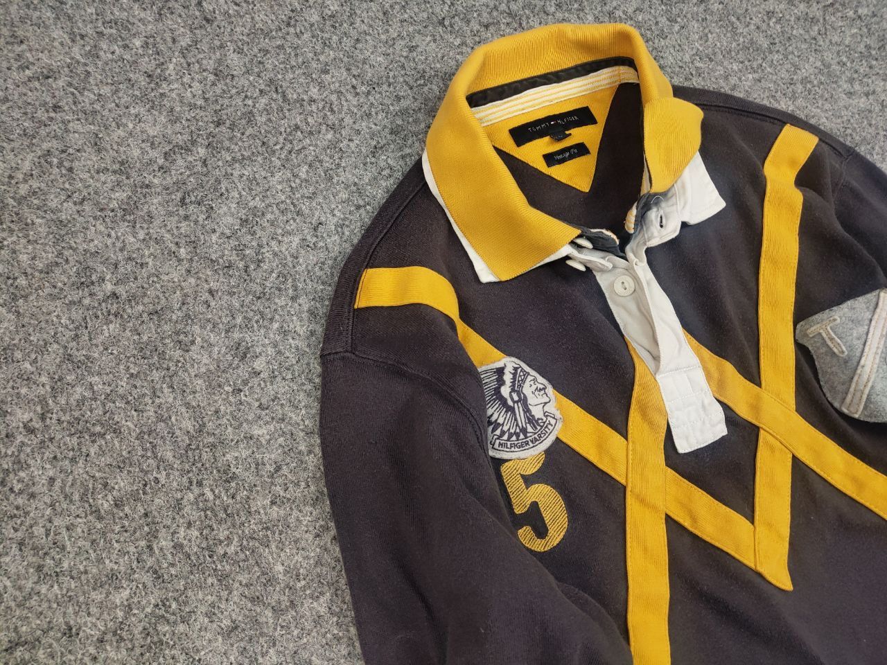Other Vintage 90's Tommy Hilfiger rugby Shirt Polo Long Sleeve Size US L / EU 52-54 / 3 - 7 Thumbnail