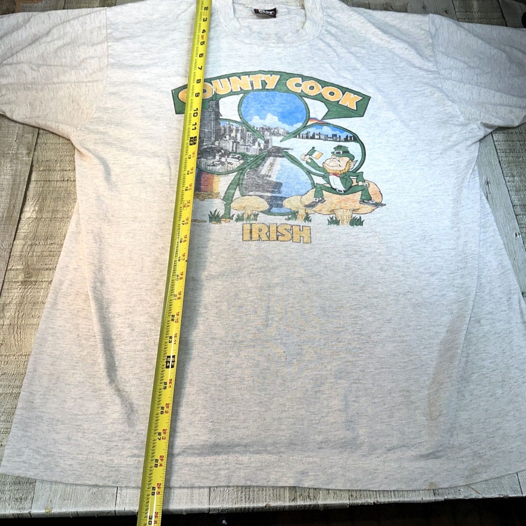 Fruit Of The Loom VINTAGE Fruit of the Loom T-Shirt USA Cook County St. Patrick’s Day XL Men Gray Size US XL / EU 56 / 4 - 5 Thumbnail