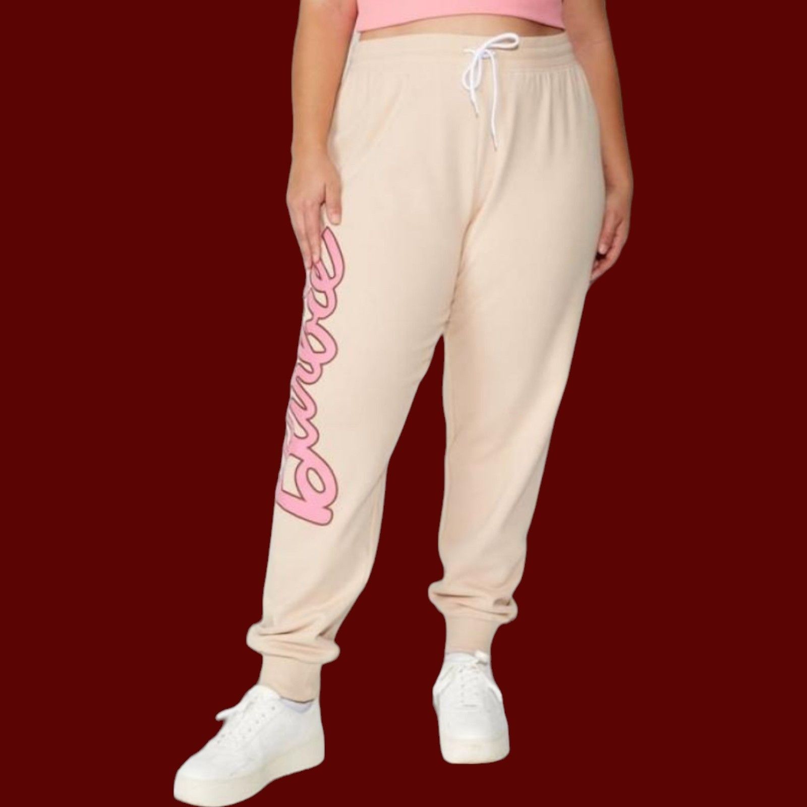 Other Mattel - Barbie - Women's Sweatpants - Beige - 1X Size 40" / US 18 - 1 Thumbnail