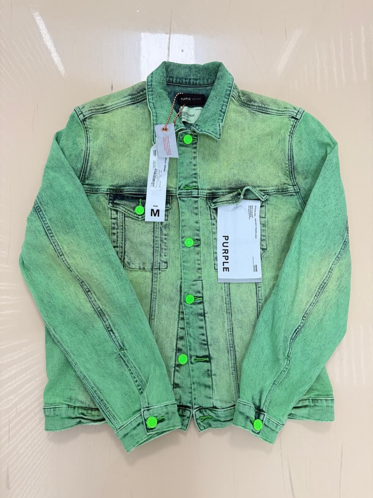 Purple Brand Purple Denim Green Shadow Jacket Size US M / EU 48-50 / 2 - 1 Thumbnail