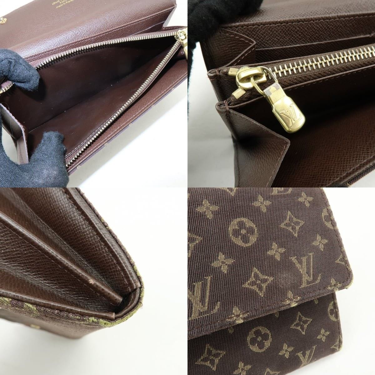 Louis Vuitton Louis Vuitton Monogram Mini Lin Canvas Long Wallet Brown Size ONE SIZE - 6 Thumbnail