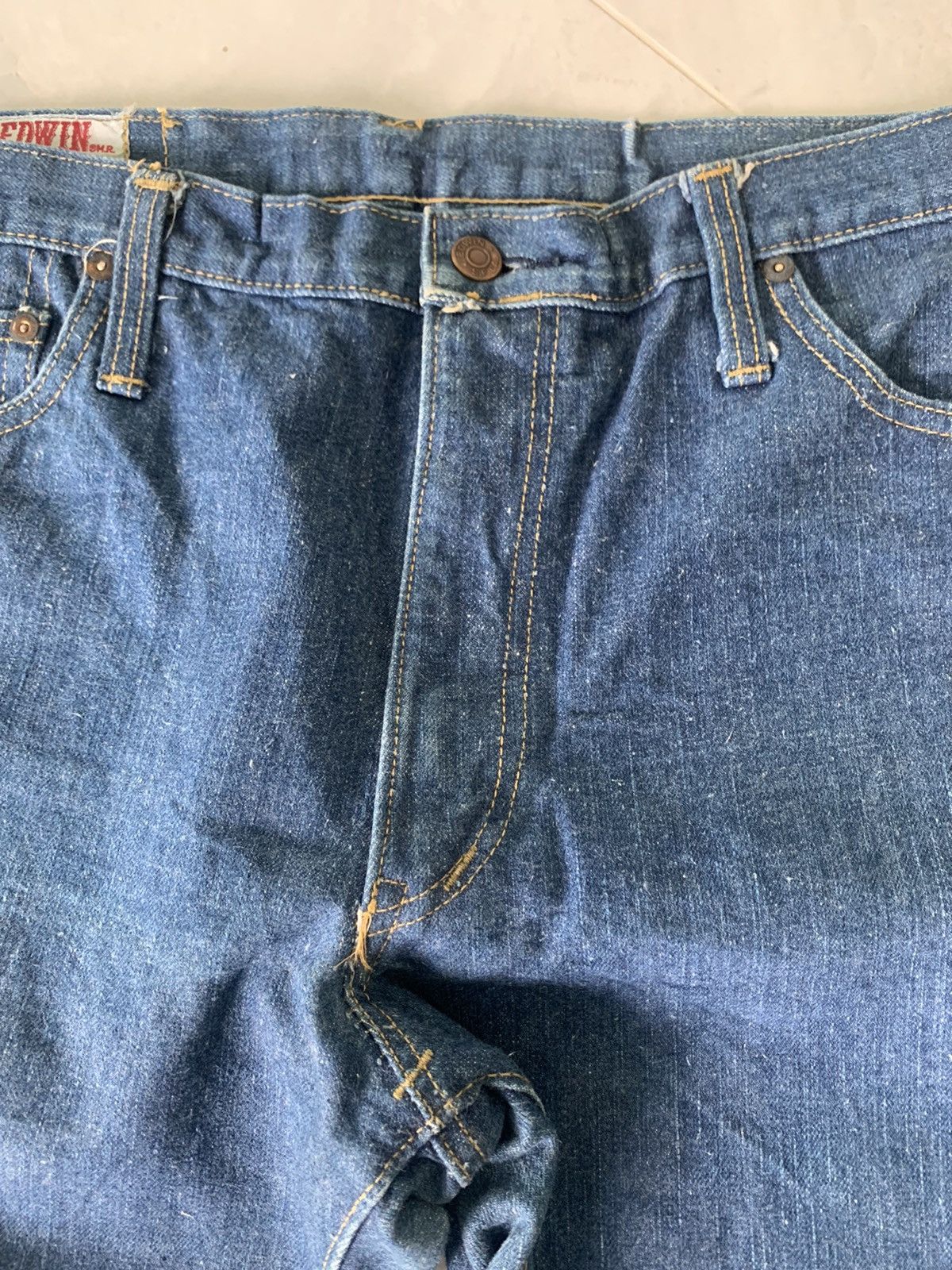 Edwin × Toyo Enterprises × Vintage Vintage 80s Edwin 4007 Flare jeans Size US 34 / EU 50 - 4 Thumbnail