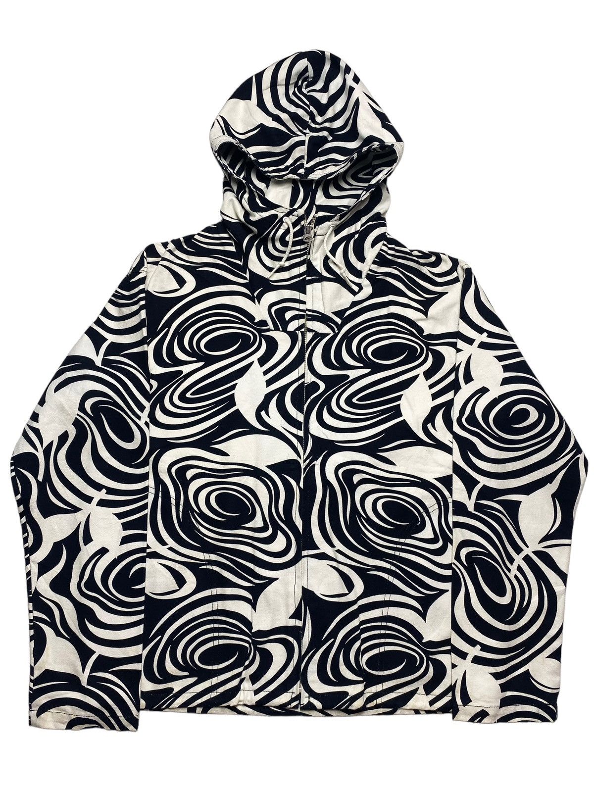 image of 20471120 x Beauty Beast 2000S Sample - Patterned Canvas Jacket in White (Size Large)