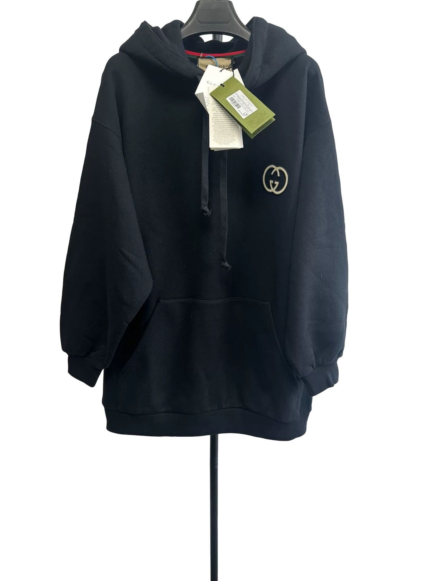Gucci Gucci Interlocking G Patch Cotton Hoodie US XS Size US XS / EU 42 / 0 - 1 Thumbnail