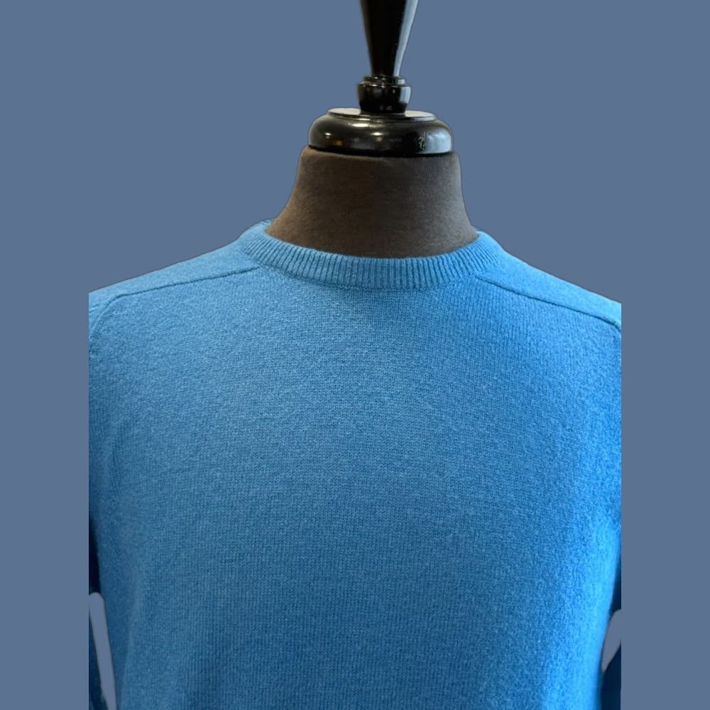 Vintage VINTAGE The Scotch House Mens Sweater Pullover Braemar 40 Blue Wool Knit Crew Neck Ribbed Cuffs Hem Men Size US L / EU 52-54 / 3 - 1 Thumbnail