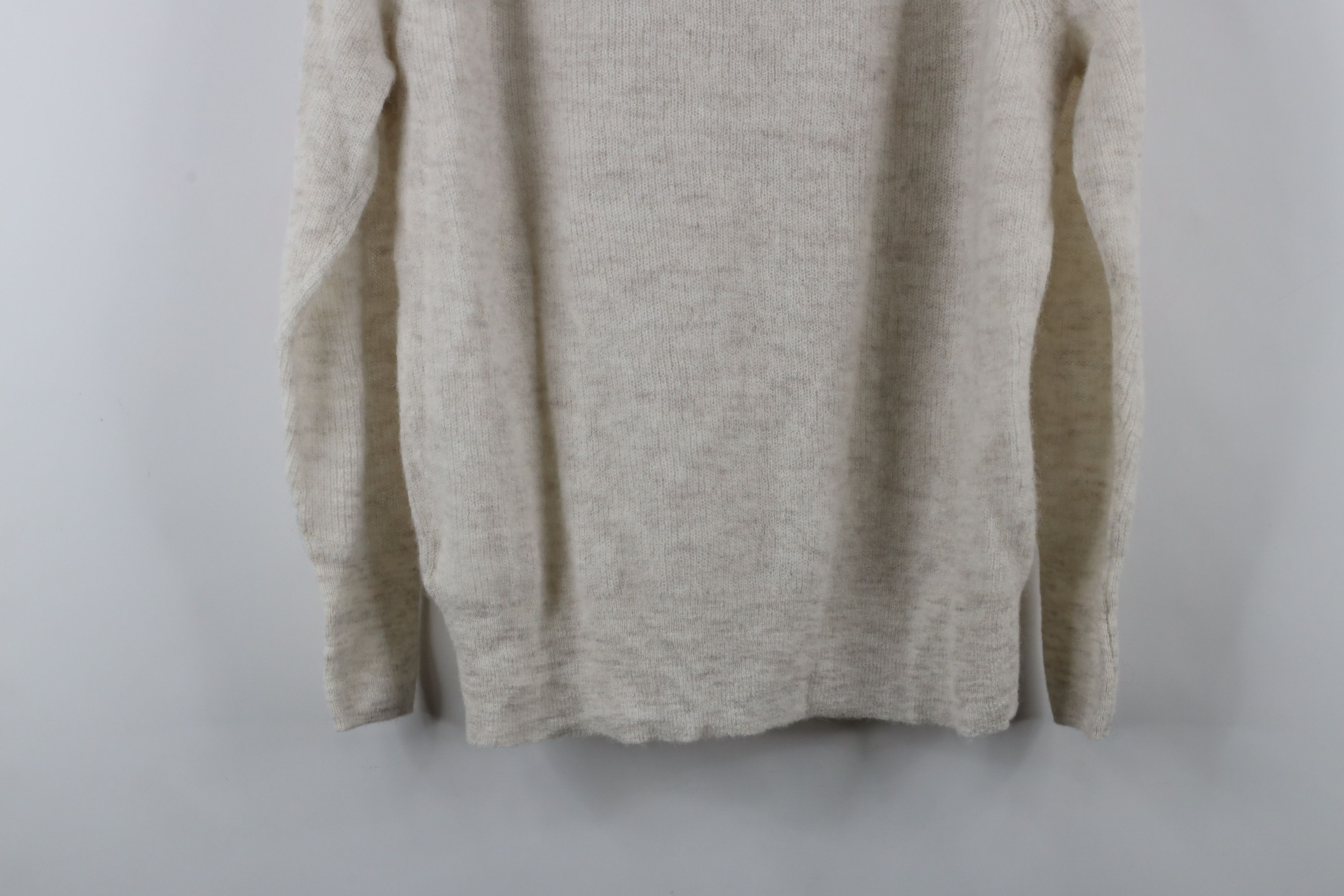 Madewell × Vintage Madewell Soft Ribbed Alpaca Wool Knit V-Neck Sweater Gray Size XS / US 0-2 / IT 36-38 - 9 Thumbnail