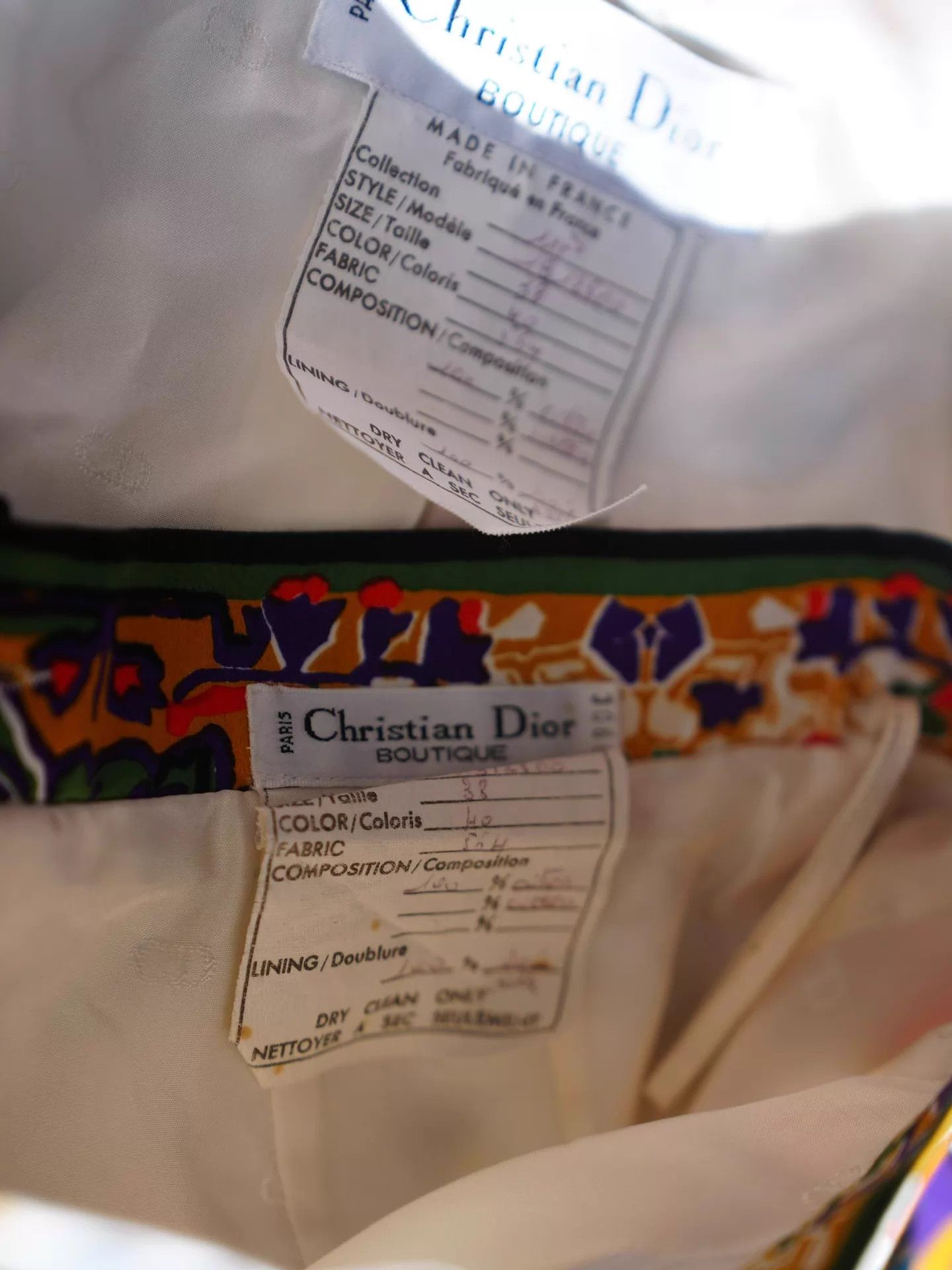 Christian Dior Monsieur Christian Dior 90s Ferre Art Nouveau Floral Suit Fr38 Size S / US 4 / IT 40 - 6 Thumbnail