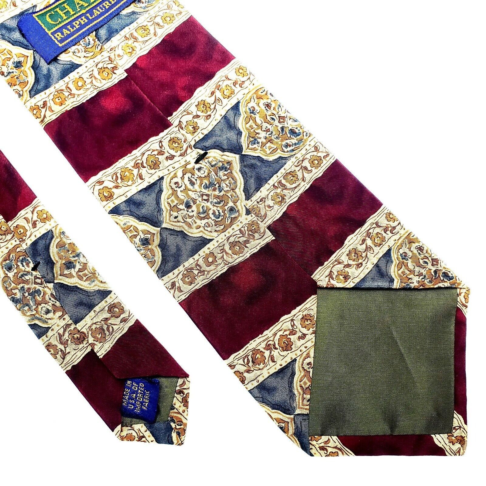 Chaps Chaps Ralph Lauren Silk Tie Red Abstract Print Classic Size ONE SIZE - 5 Thumbnail