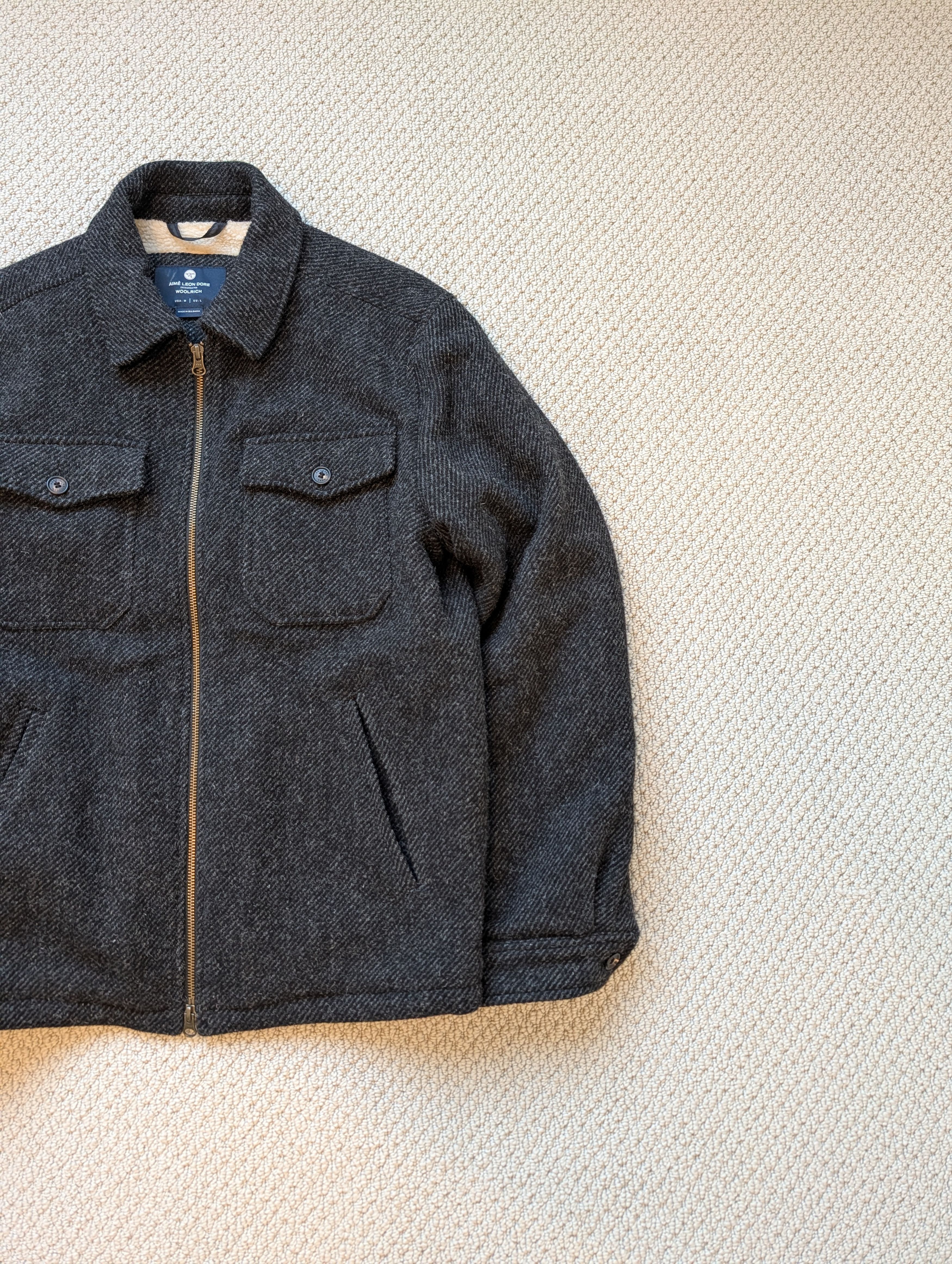 Aime Leon Dore × Woolrich Woolen Mills Wool Sherpa Lined Jacket Medium FW22 Size US M / EU 48-50 / 2 - 3 Thumbnail