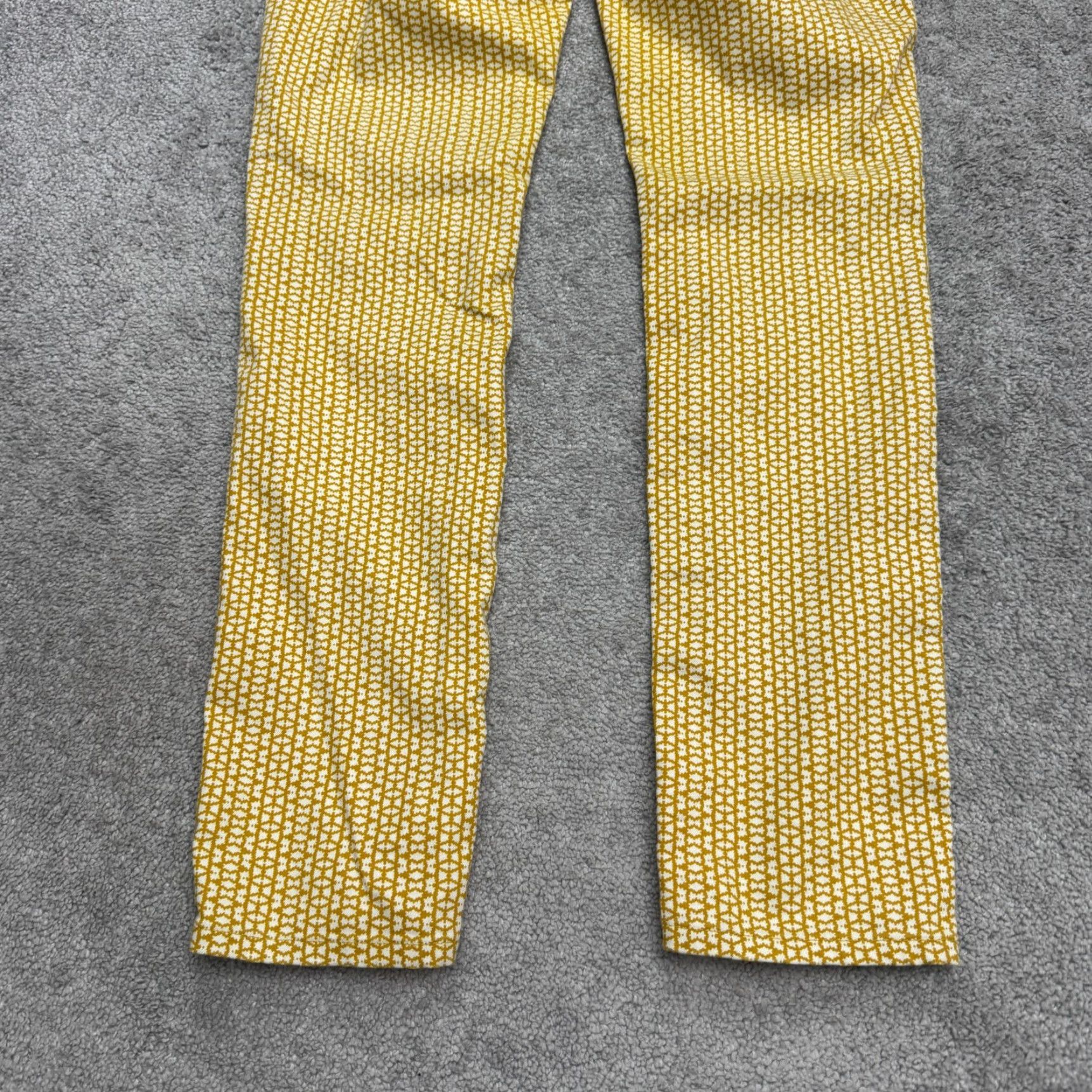 Prana Prana Kara Geometric Organic Cotton Skinny Pants Womens 6 28 Yellow Stretch Size 28" / US 6 / IT 42 - 4 Thumbnail