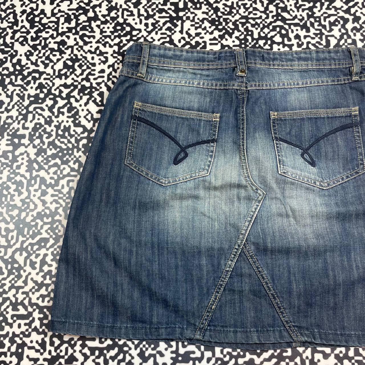 Japanese Brand Vintage Y2K Japanese Denim Retro Mini Skirt 90s Style Size 29" - 6 Thumbnail