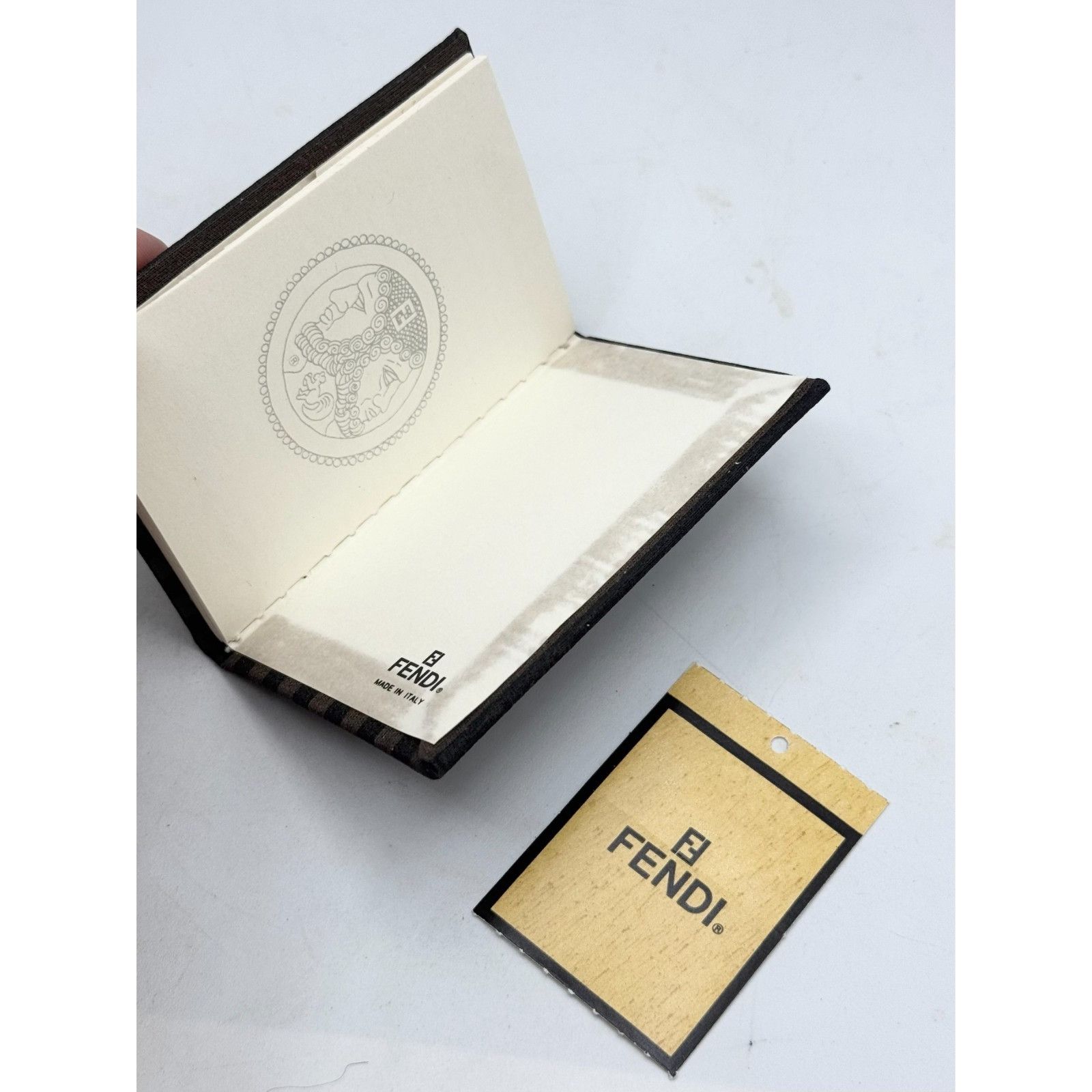 Fendi Vintage Fendi Leather Pequin stripe Address Book in Box NWT Size ONE SIZE - 9 Thumbnail