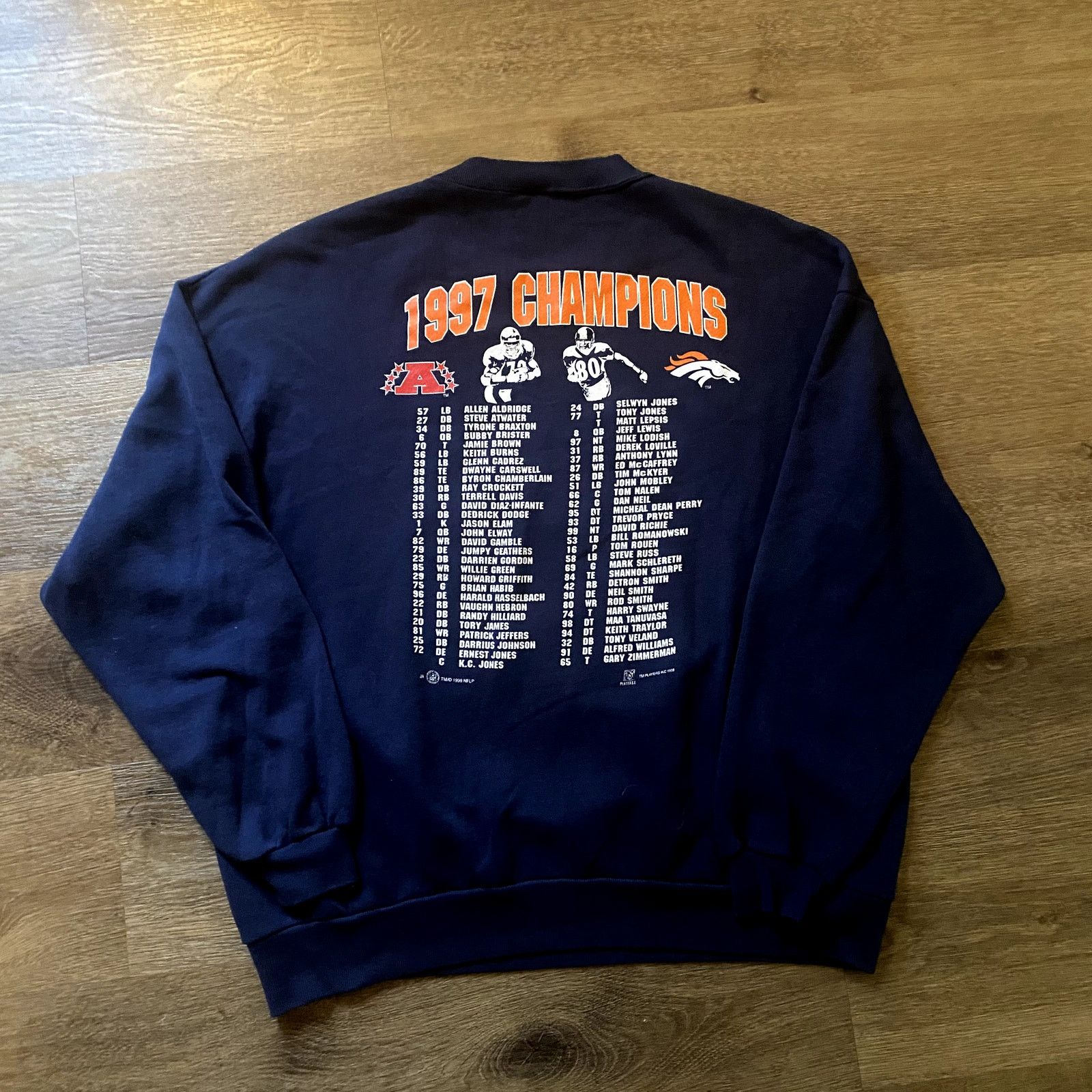 NFL 1997 Denver Broncos Champion Crew Neck Size US L / EU 52-54 / 3 - 6 Thumbnail