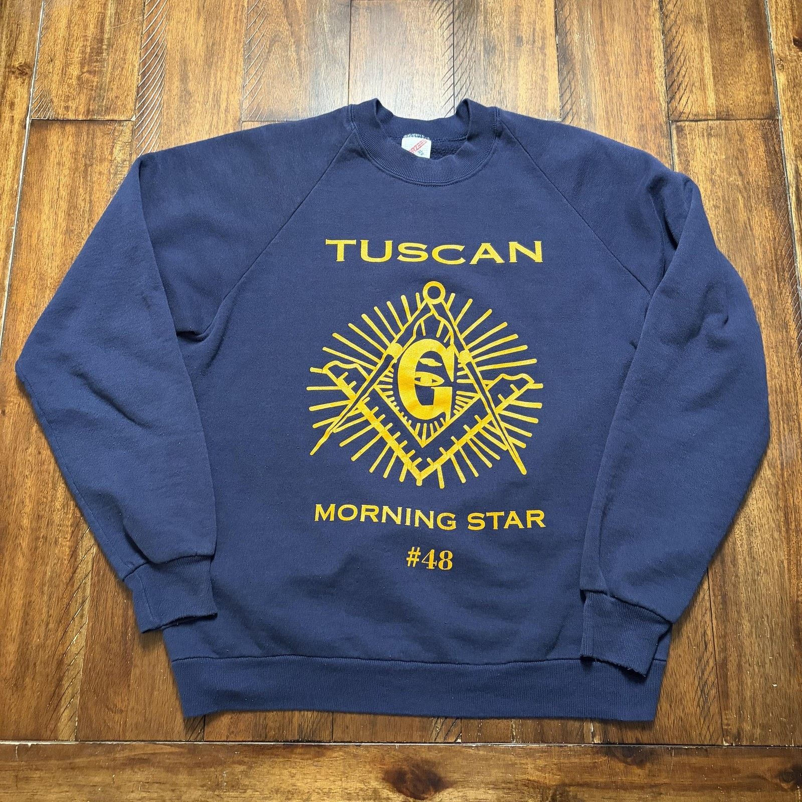 Jerzees Vtg Jerzees Sweatshirt XL Tuscan Morning Star Masonic USA 90 Size US XL / EU 56 / 4 - 2 Thumbnail
