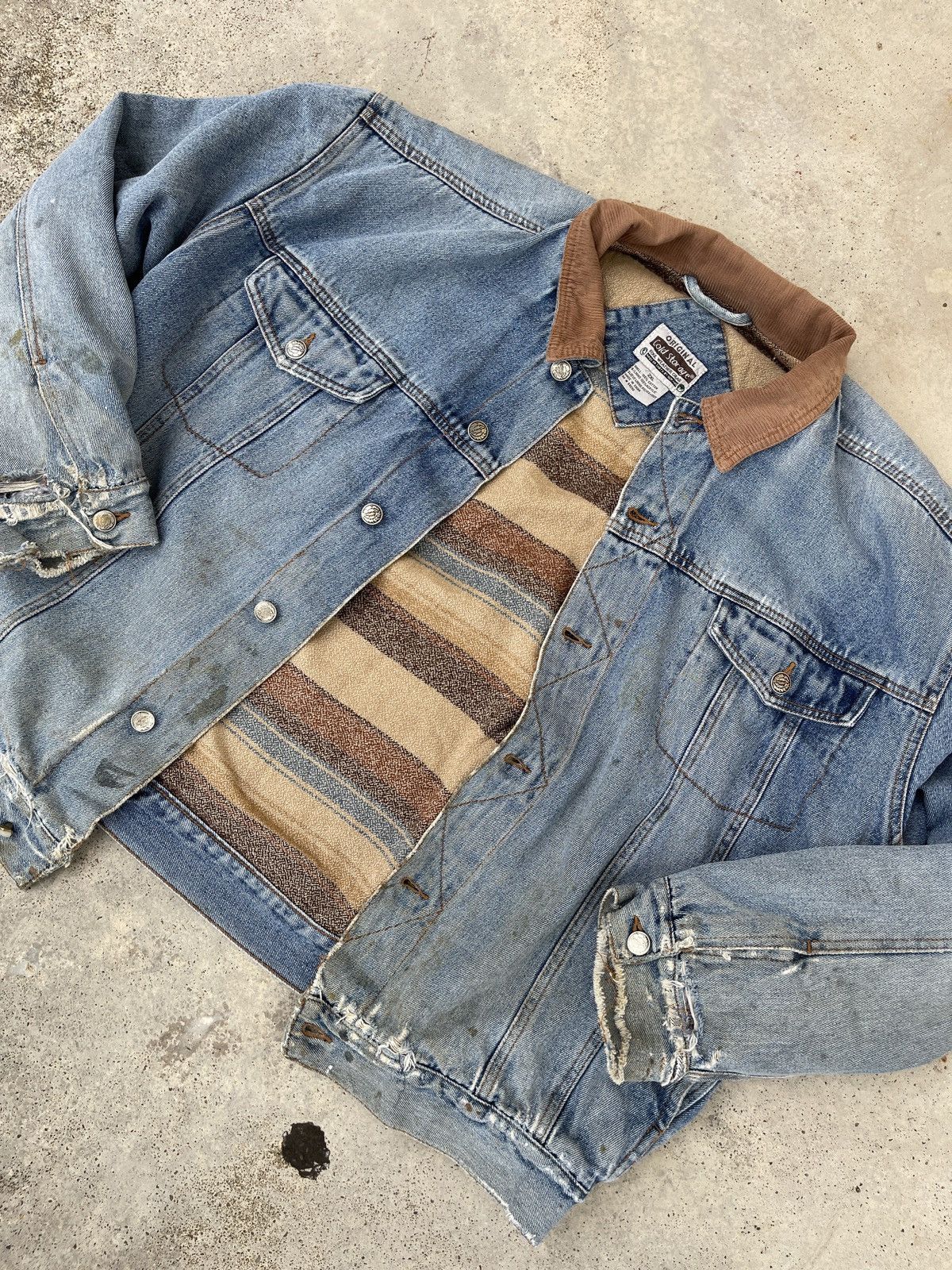 Other Vintage Distressed 90s Cold Storage Denim Jacket Size US XXL / EU 58 / 5 - 11 Thumbnail